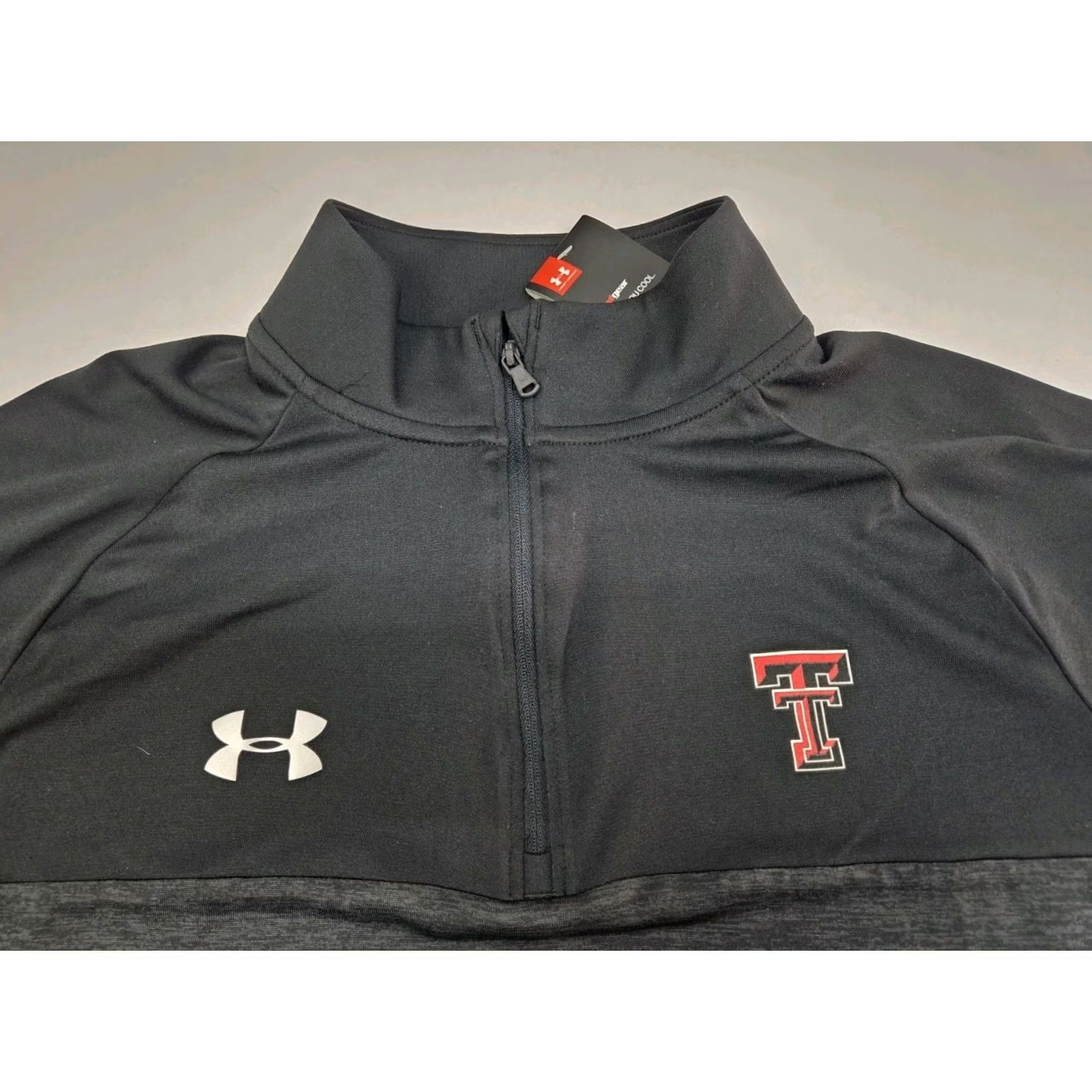 Under Armour Under Armour HeatGear Texas Tech Men's Short Sleeve 1/4 Zip Shirt L Black Size US L / EU 52-54 / 3 - 2 Thumbnail