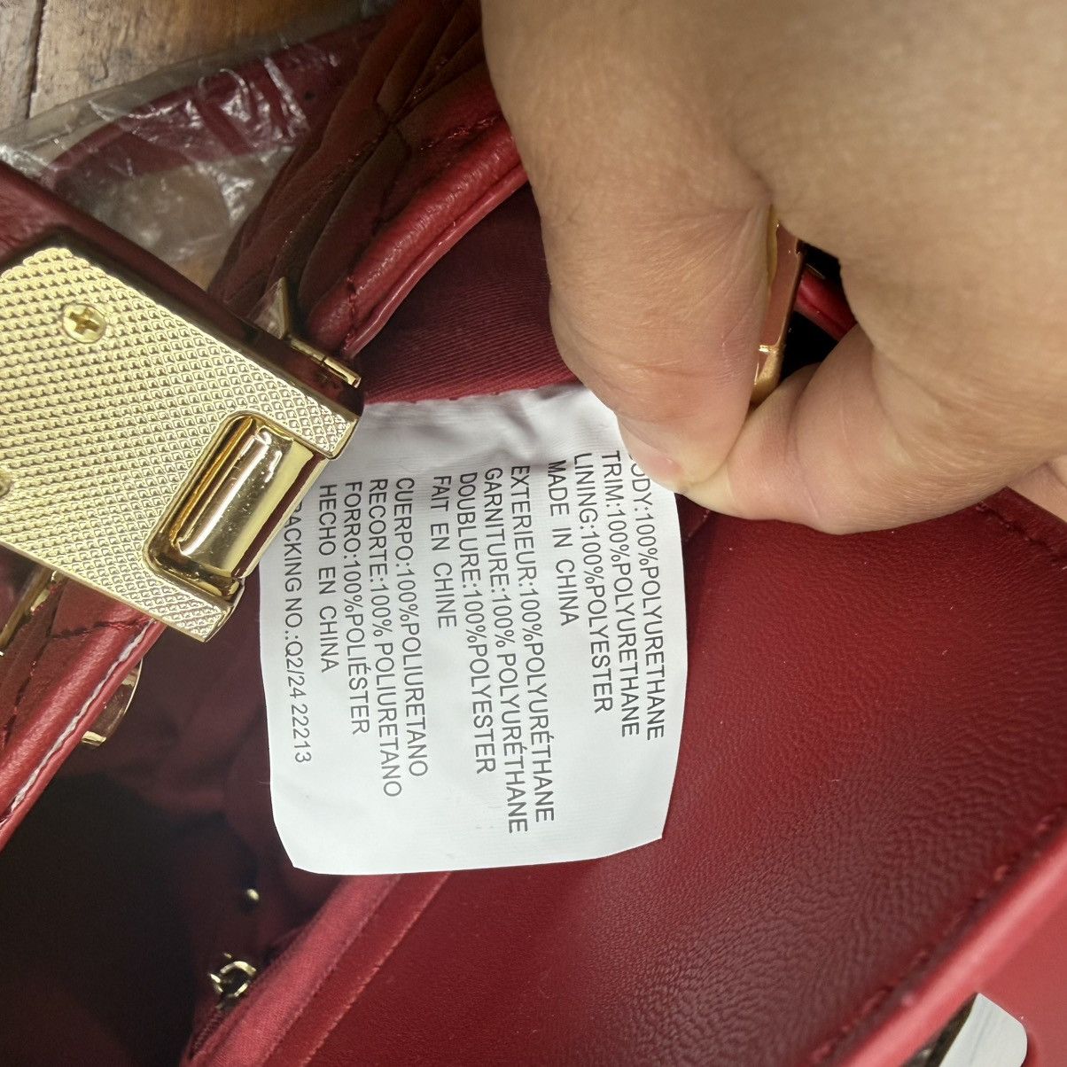 Steve Madden Steve Madden Red Quilted Top-Handle Satchel with Card Pocket Size ONE SIZE - 10 Thumbnail