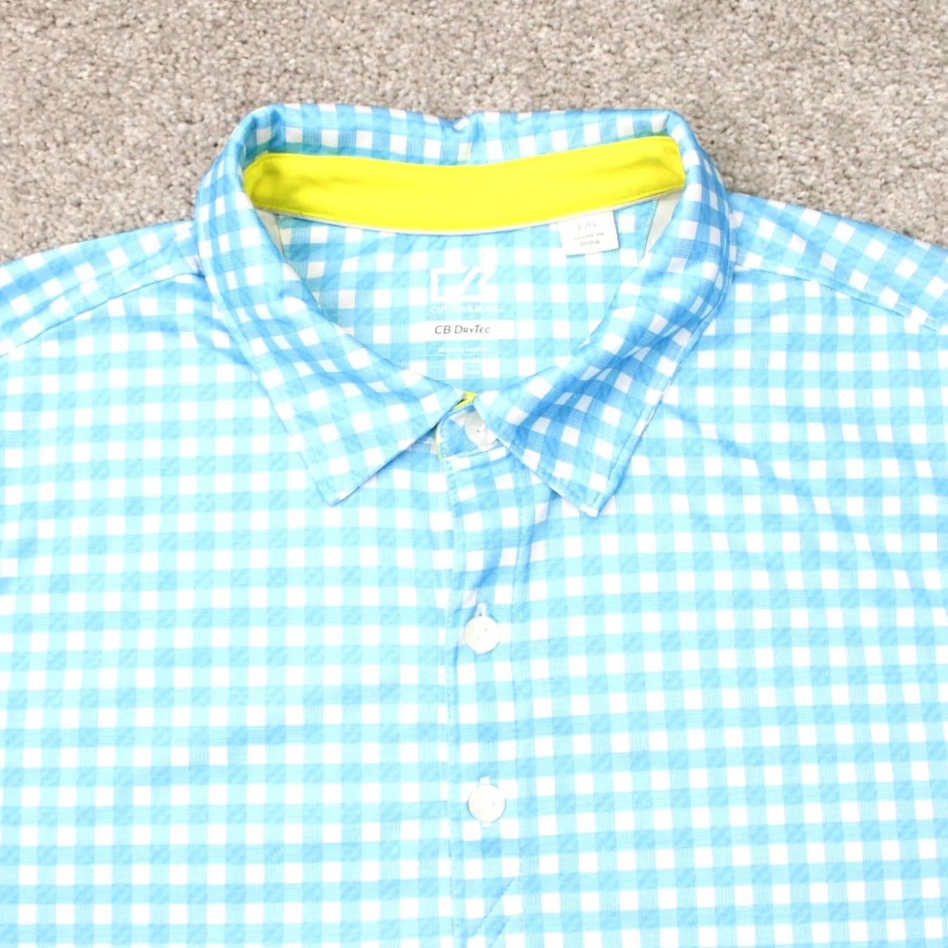 Cutter & Buck Cutter & Buck Polo Shirt Mens Large Blue CB DryTec Golf Short Sleeve Pullover Size US L / EU 52-54 / 3 - 5 Thumbnail