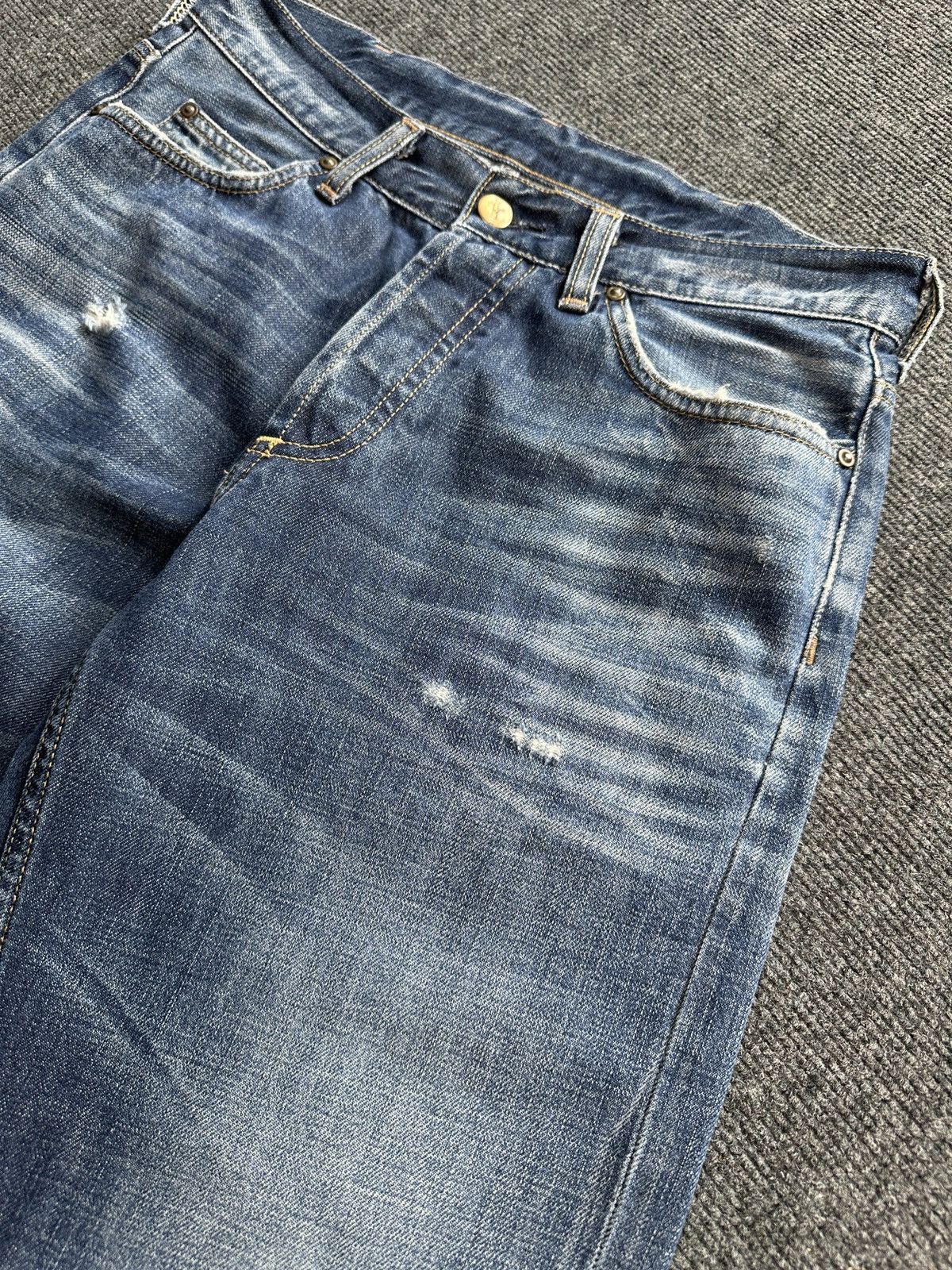 Carhartt Distressed CARHARTT Texas Pants Denim Blue Jeans Size US 29 - 8 Thumbnail