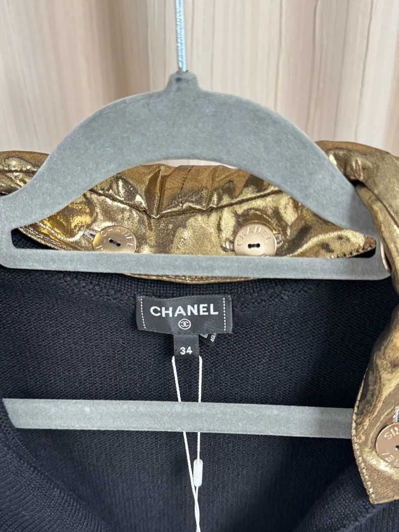Chanel Chanel Sequin stitching cashmere knitted hooded vest jacke Size XXS / US 00 / IT 34 - 4 Thumbnail