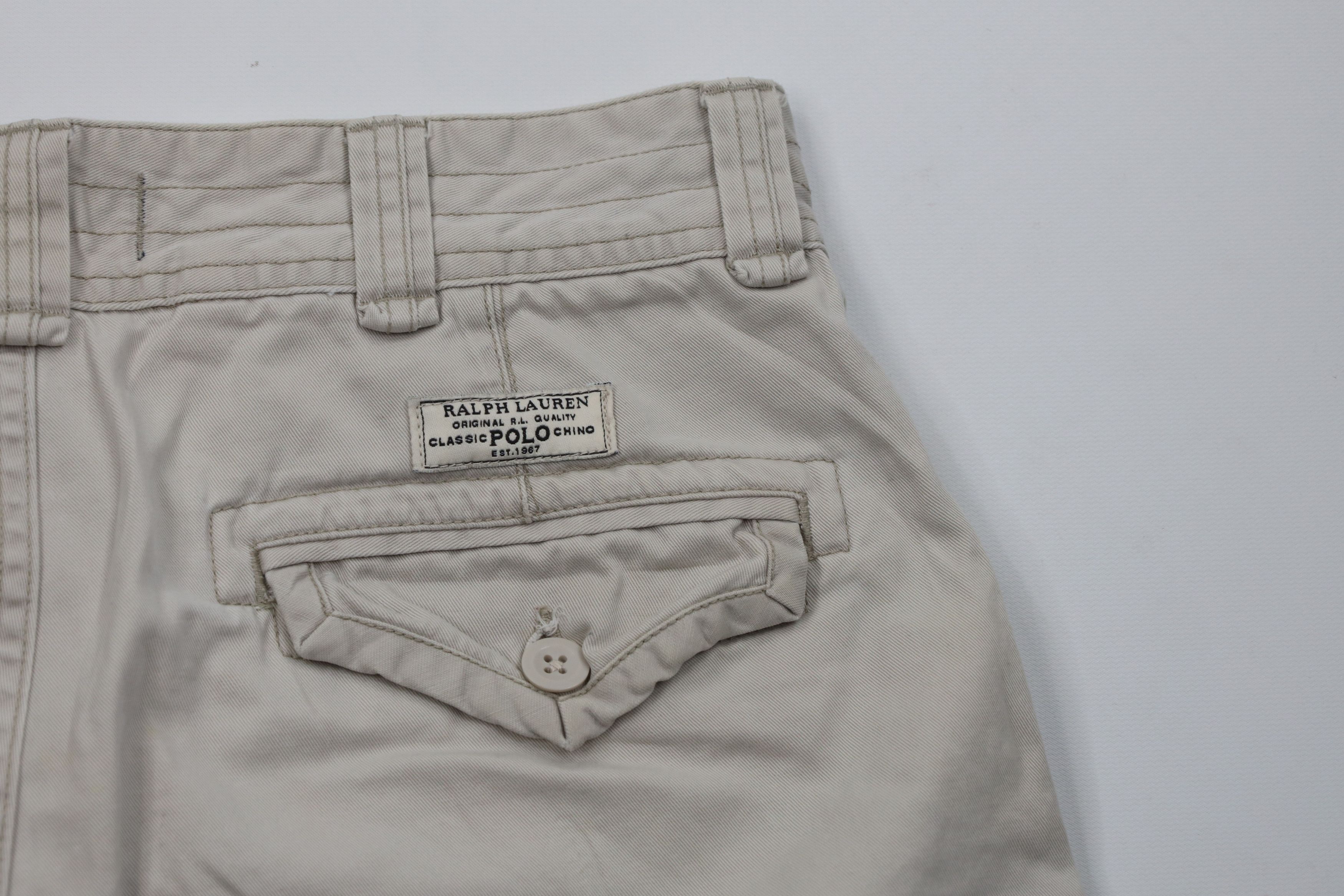 Ralph Lauren Vintage 90s Ralph Lauren Cargo Shorts Beige Cotton Size US 34 / EU 50 - 11 Thumbnail