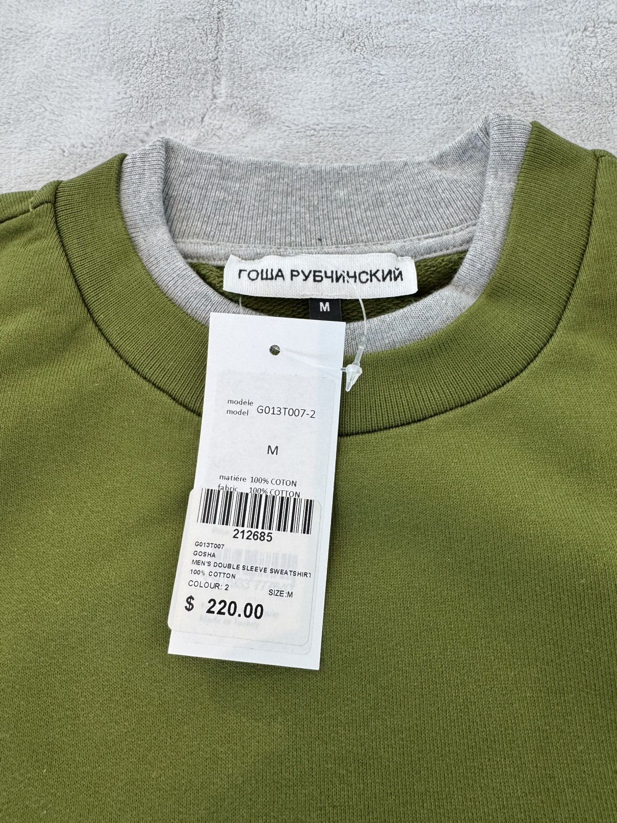 Gosha Rubchinskiy GOSHA RUBCHINSKIY DOUBLE SLEEVE FLAG SWEAT Size US M / EU 48-50 / 2 - 4 Thumbnail