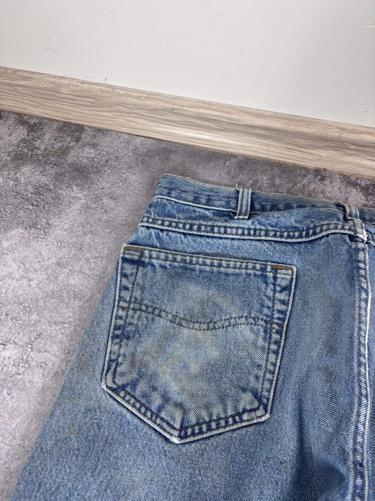 Carhartt Carhartt Men’s Denim Jeans Faded Blue Distressed Workwear Size US 34 / EU 50 - 9 Thumbnail