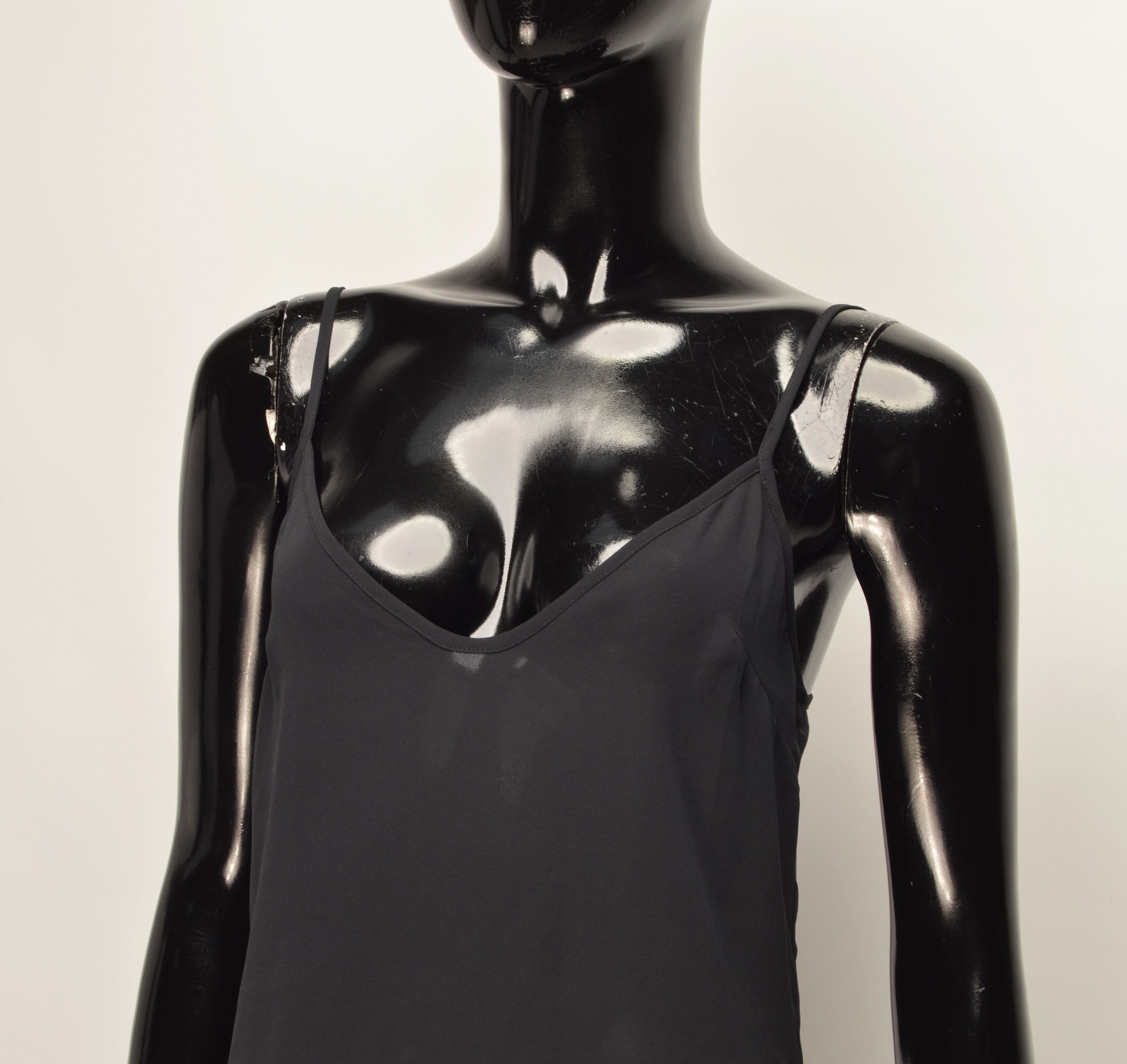 Allsaints Allsaints Chic Coquette Mesh Black Cami Sleep Mini Dress Size S / US 4 / IT 40 - 2 Thumbnail
