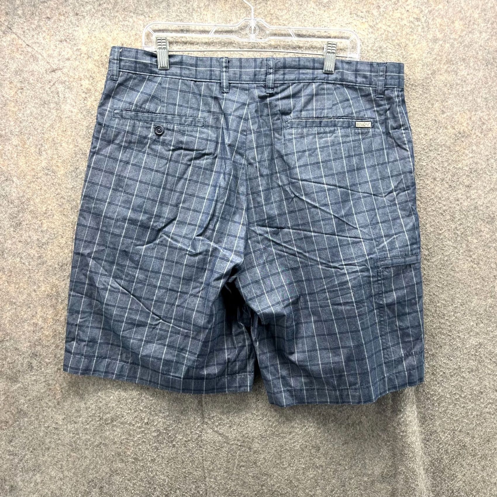 Vintage Greg Norman Shorts Mens 36 Blue Navy Cargo Flat Windowpane Golf Five Iron Casual Size US 36 / EU 52 - 2 Thumbnail
