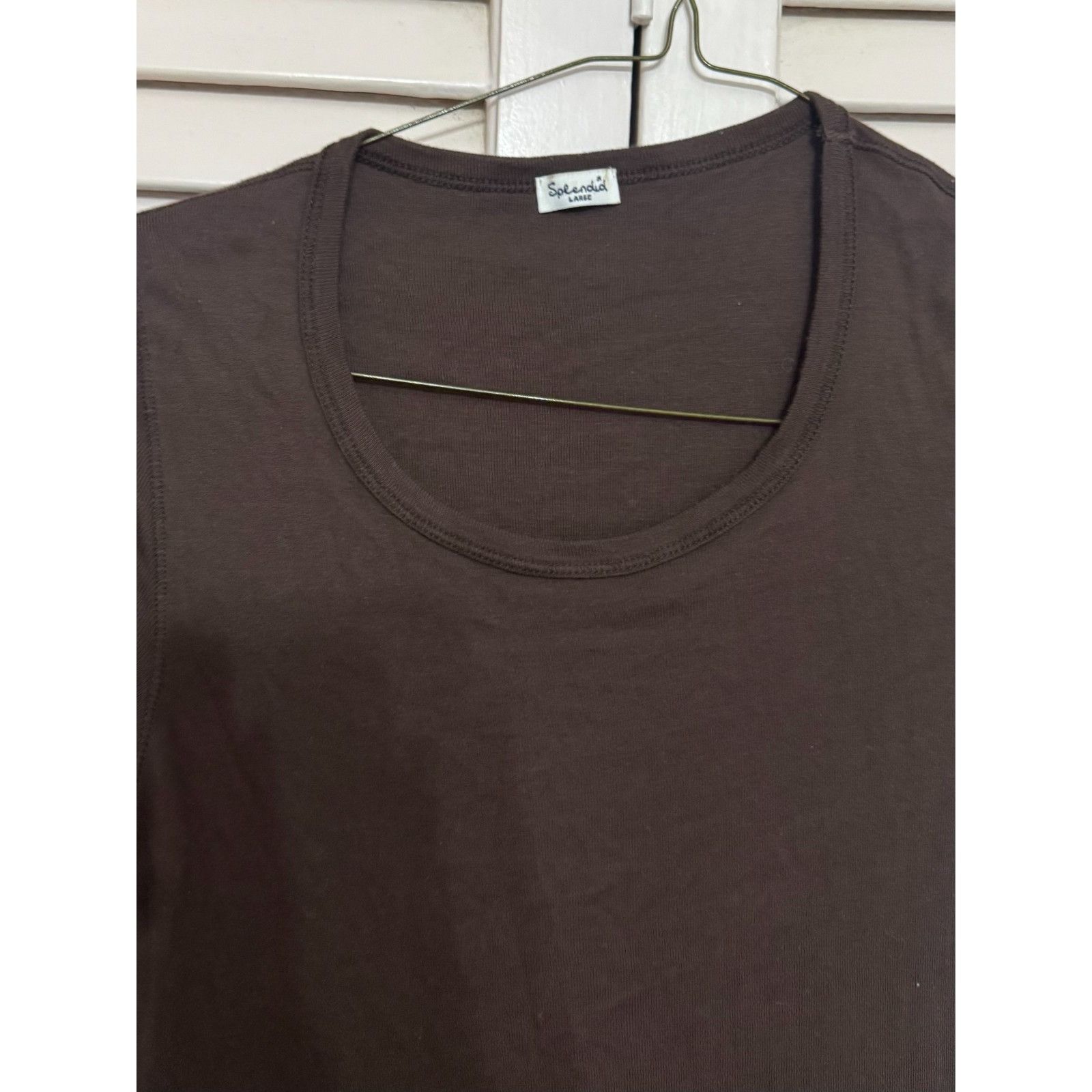 Splendid Splendid brown short sleeve crewneck T-shirt top size large Size L / US 10 / IT 46 - 3 Thumbnail