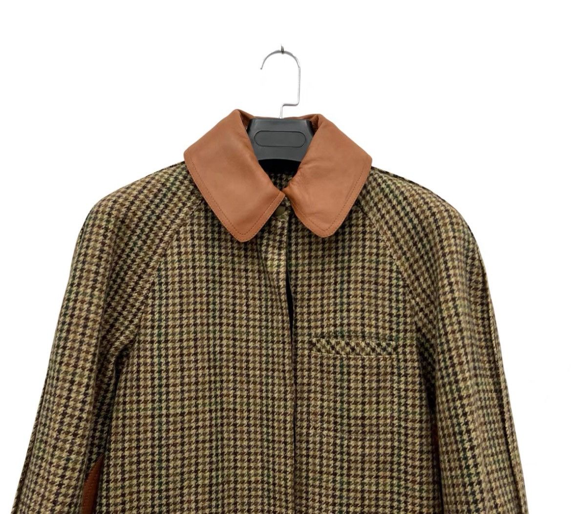 Loewe LOEWE Brown houndstooth patchwork fur coat Size XXS / US 00 / IT 34 - 3 Thumbnail