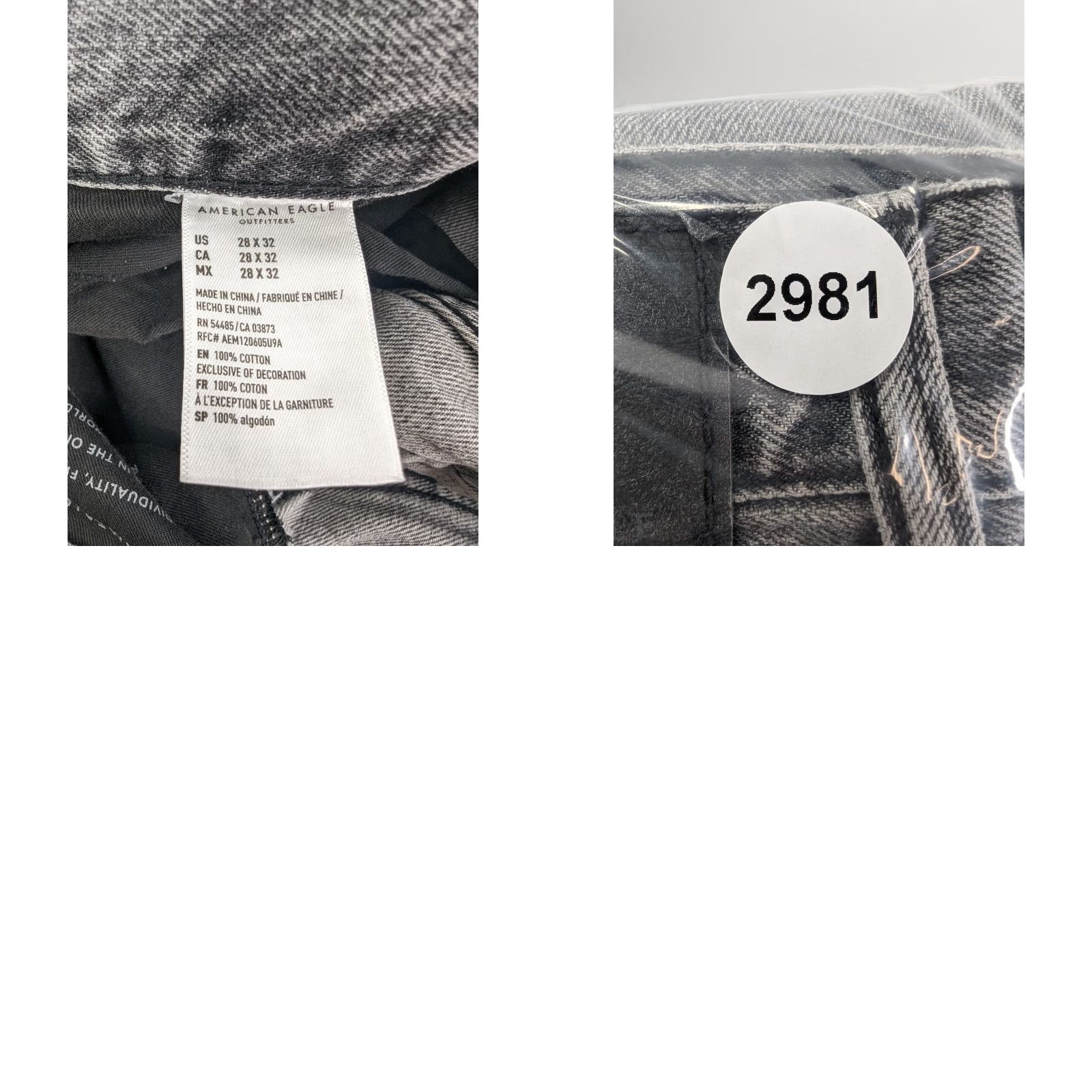 American Eagle Outfitters American Eagle Outfitters Jeans Men 29 Black Charcoal Wash Denim 5-Pocket Tapered Inseam 30 in Button Zip Regular Size Type Mens Size US 29 - 9 Thumbnail