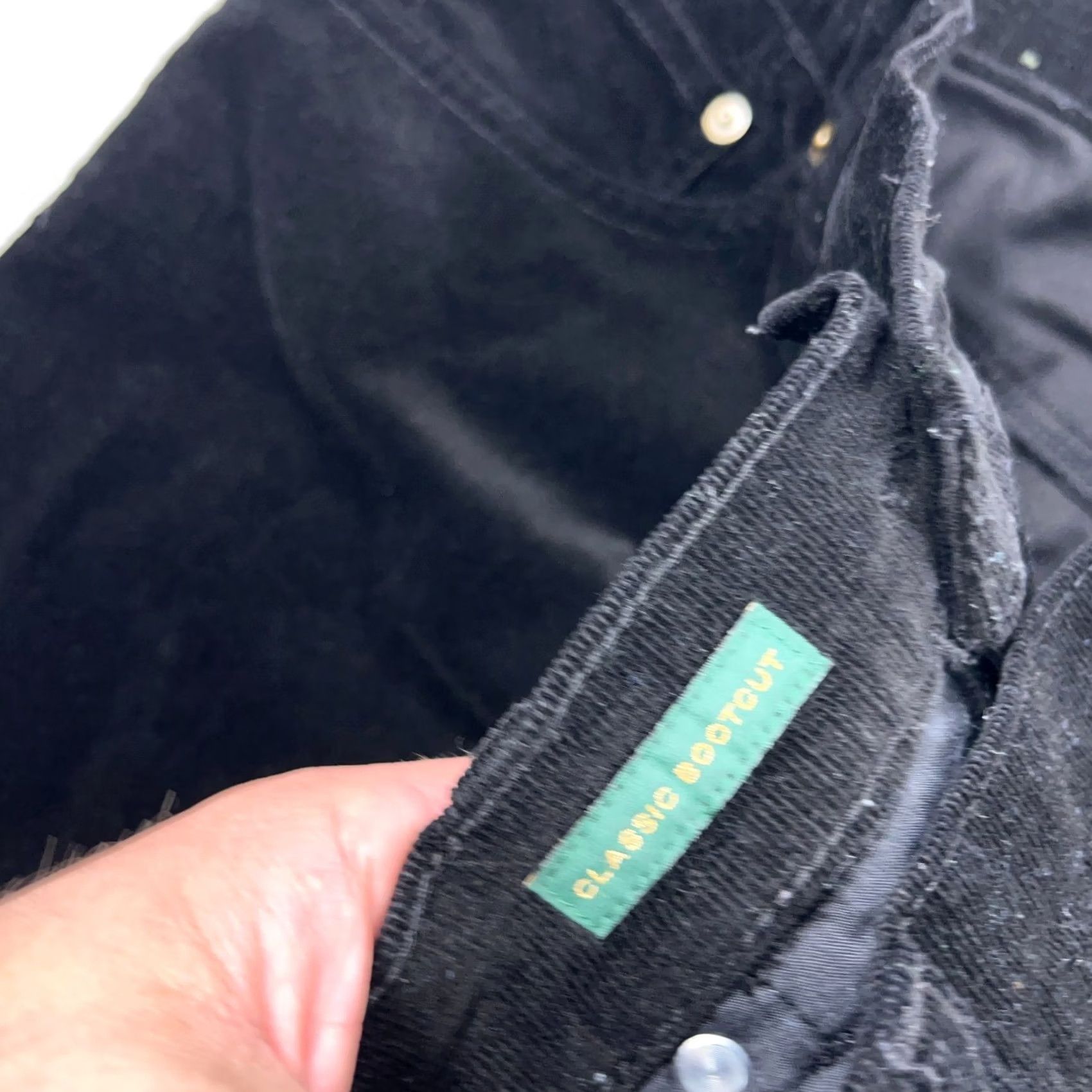Ralph Lauren VINTAGE Lauren Ralph Lauren Pants Women 14 Black Corduroy Classic Boot Cut LRL Ladies Size 36" / US 14 / IT 50 - 5 Thumbnail