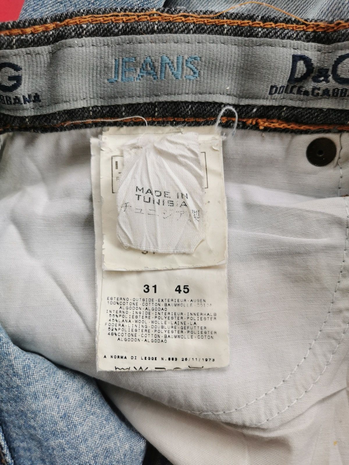 Dolce & Gabbana D&G Light Blue Repaired Distressed Jeans Size US 30 / EU 46 - 10 Thumbnail