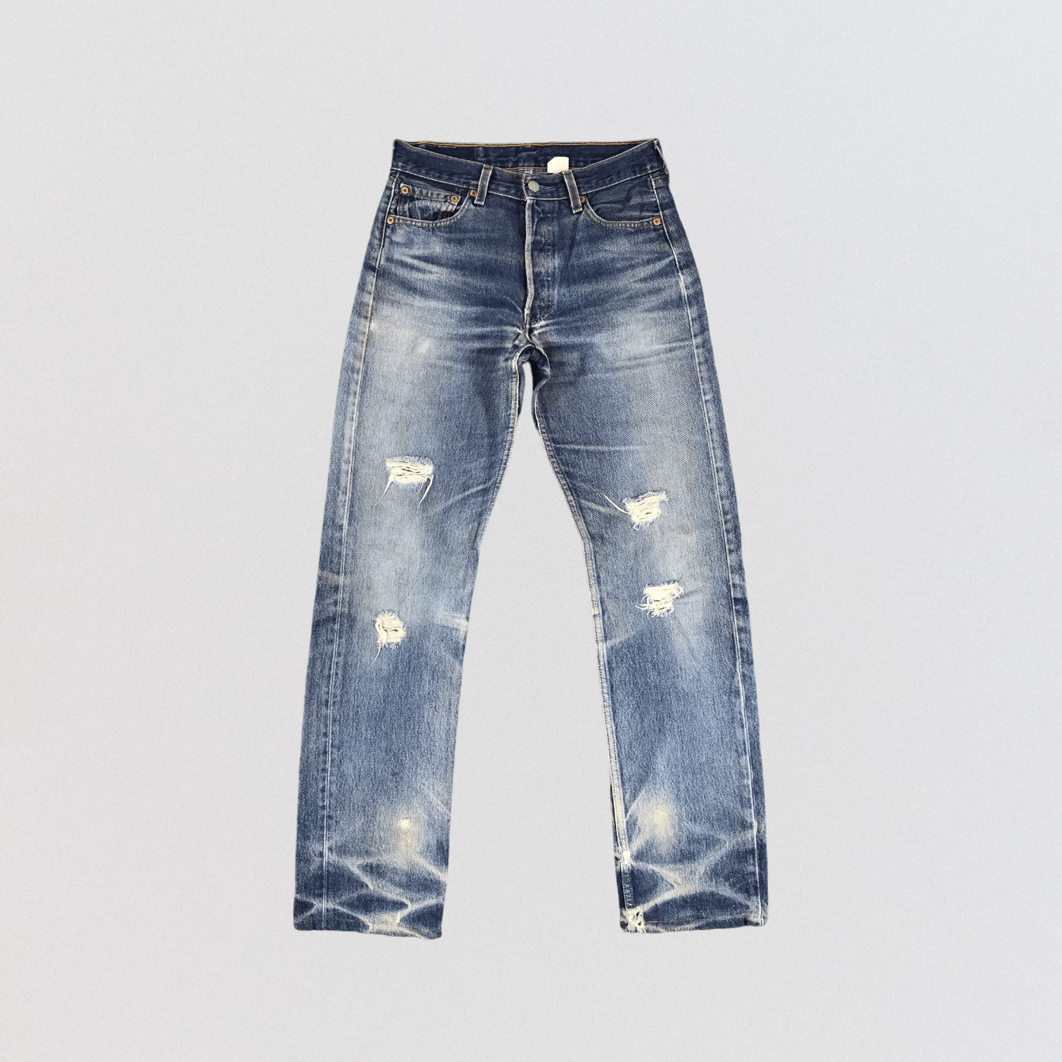 Levi's Vintage Levis Jeans Distress 90s Light Wash 501 Jeans-JM837 Size US 29 - 1 Thumbnail