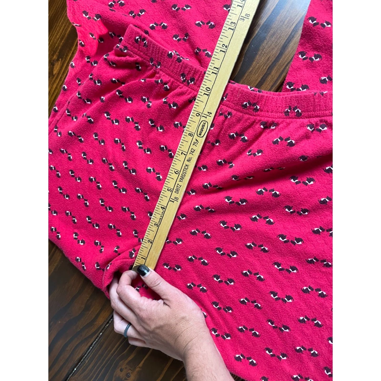 Croft & Barrow Croft & Barrow Pajama Pants Womens XS Red Animal Print Dog Cropped Size 26" / US 2 / IT 38 - 5 Thumbnail