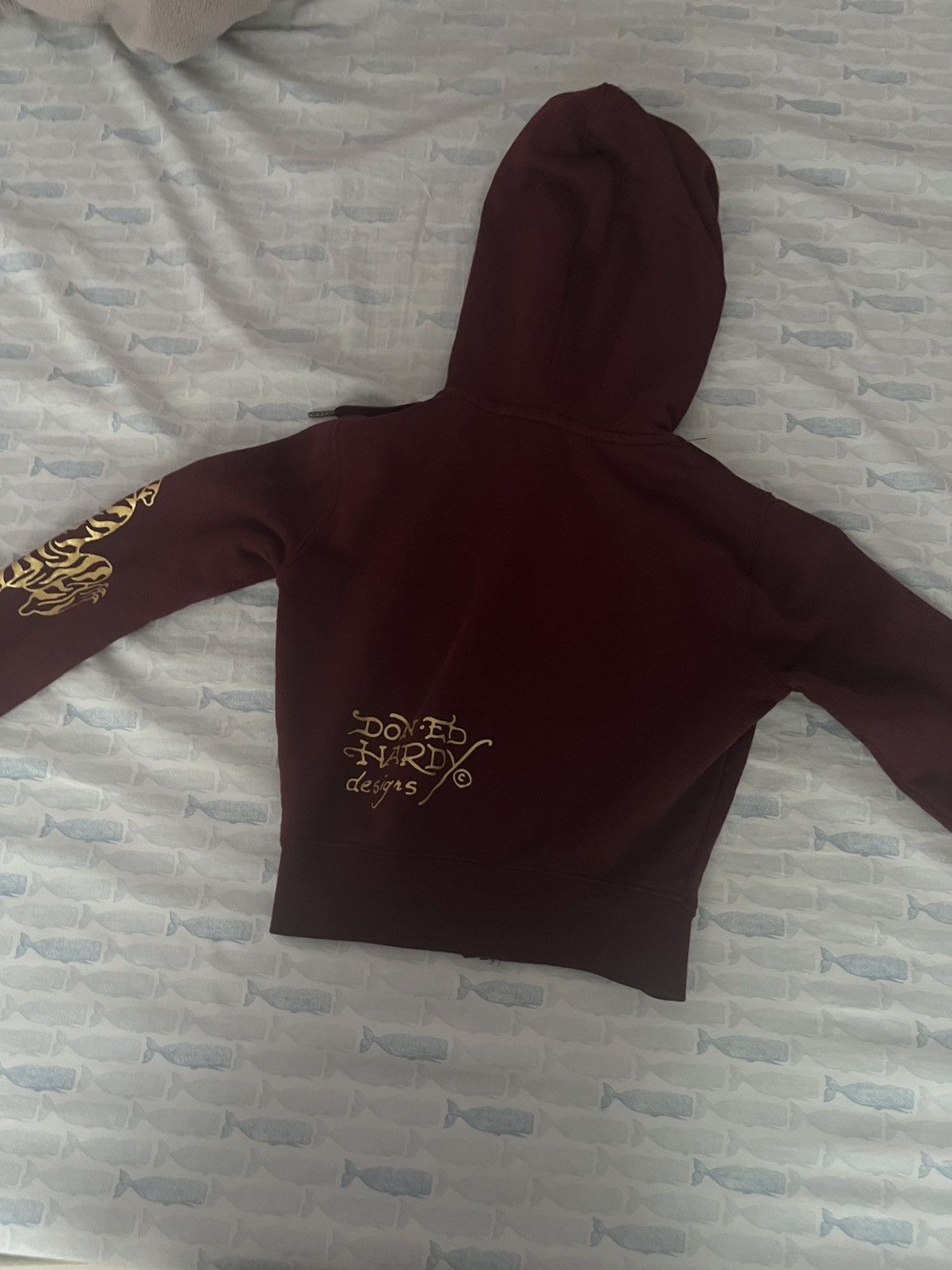 Ed Hardy Ed Hardy cropped jacket in maroon. Size XS / US 0-2 / IT 36-38 - 2 Thumbnail