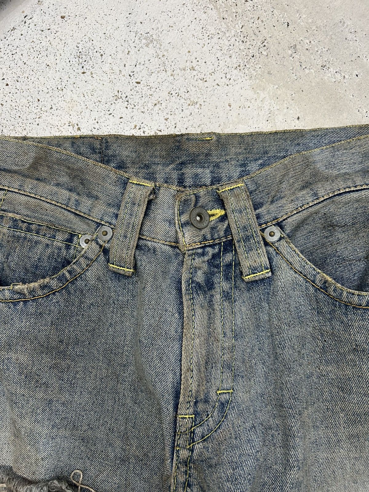 GOSTAR DE FUGA Co and Lu Japan Unisex Dirty Mud Washed Distressed Worn Size US 28 / EU 44 - 11 Thumbnail