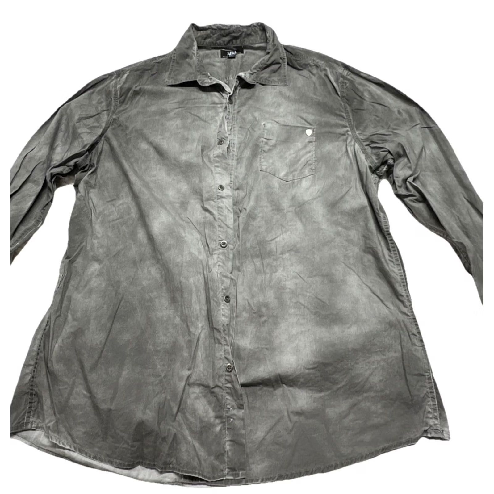 Vintage Rock & Republic Button-Up Shirt Mens XXL Distressed Gray Collared Long Sleeve Casual Rock Theme Size US XXL / EU 58 / 5 - 3 Thumbnail