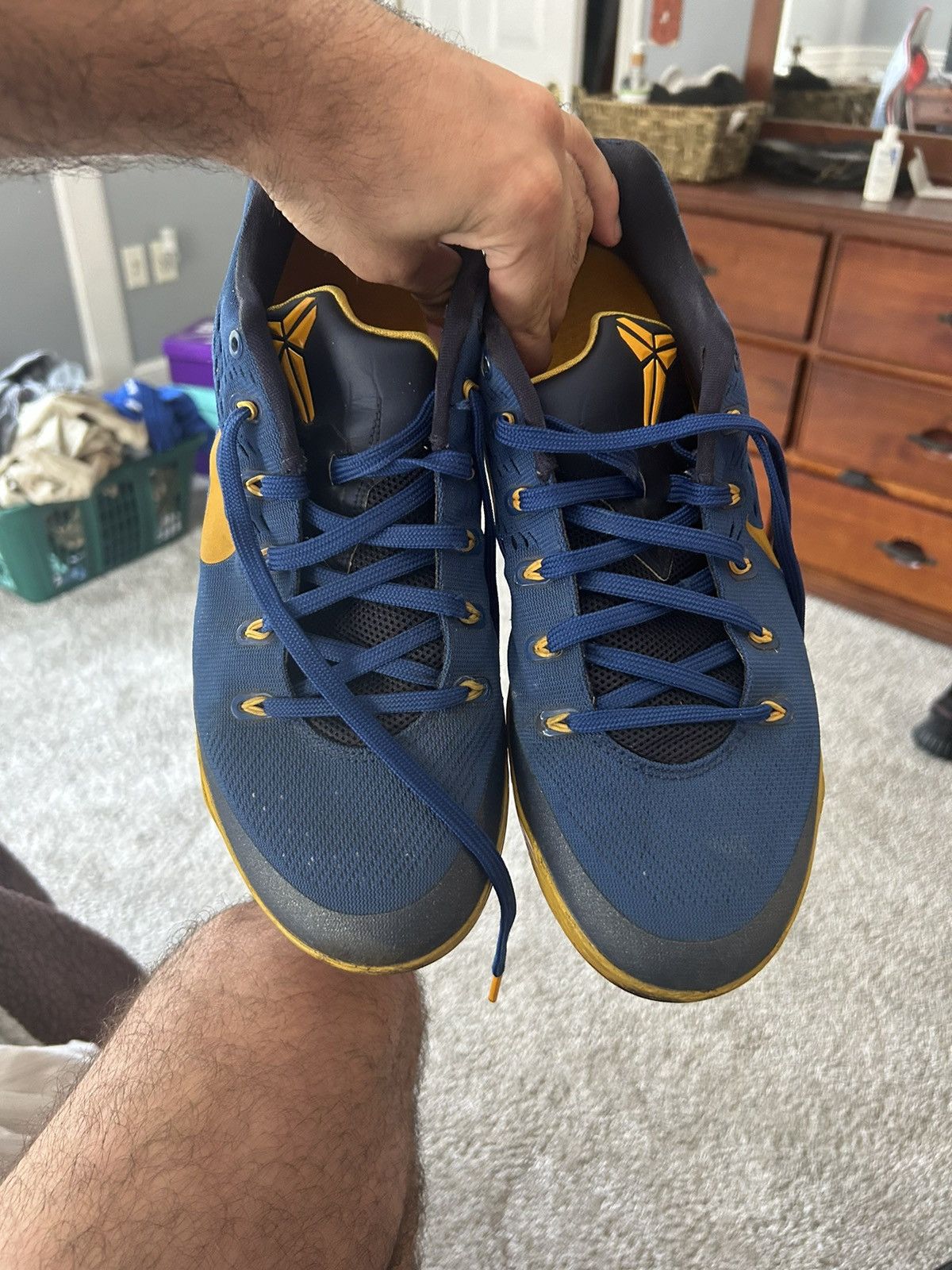 Nike Size 10.5 Kobe 9 Gym Blue University Gold Size US 10.5 / EU 43-44 - 3 Thumbnail