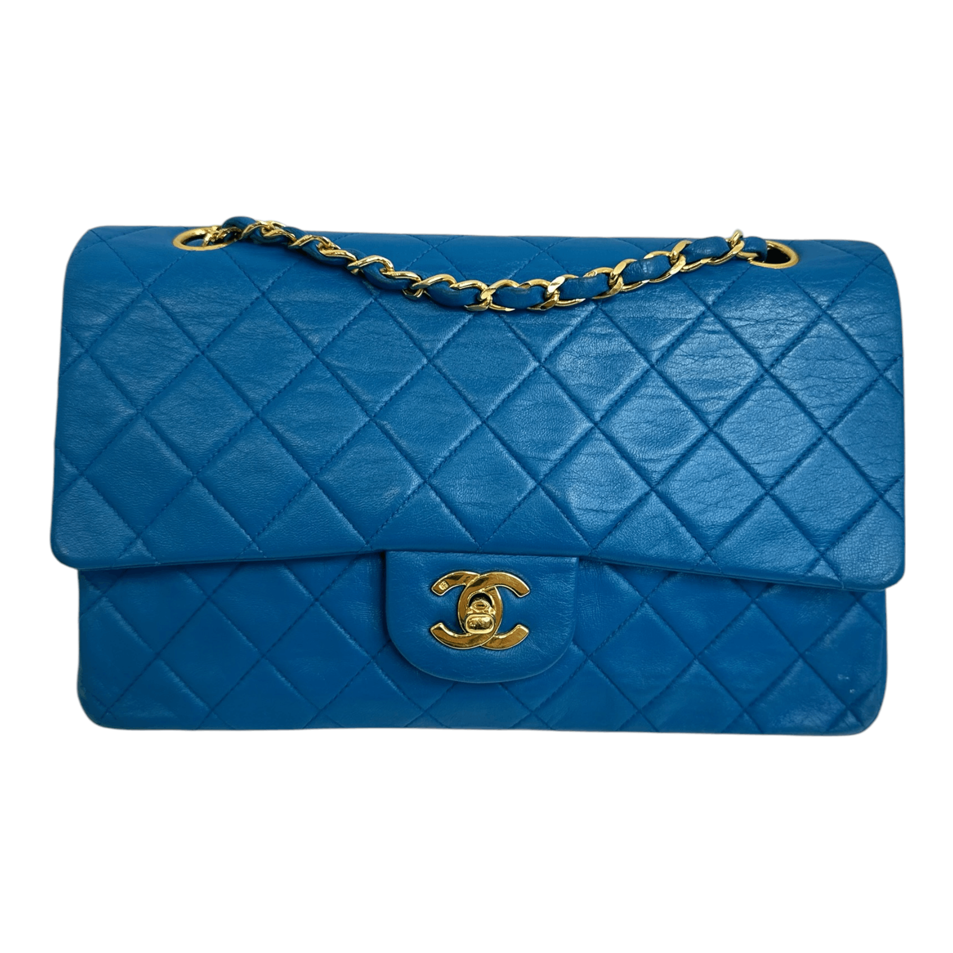 Chanel Chanel Blue Medium Classic Lambskin Double Flap Size ONE SIZE - 1 Thumbnail