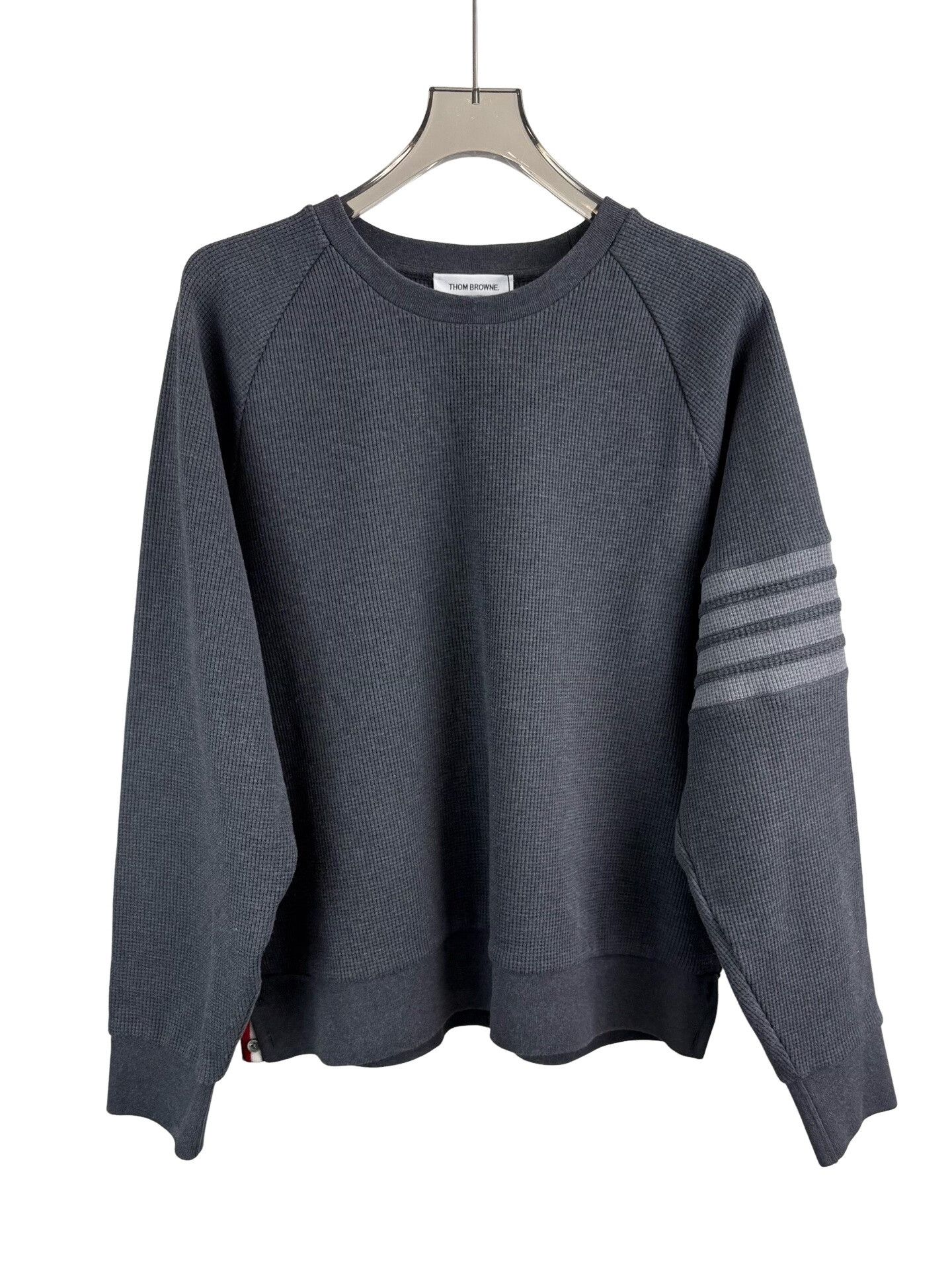 Thom Browne Thom Browne Waffle Knit 4-Bar Sweatshirt Size 5 Size US XXL / EU 58 / 5 - 1 Thumbnail