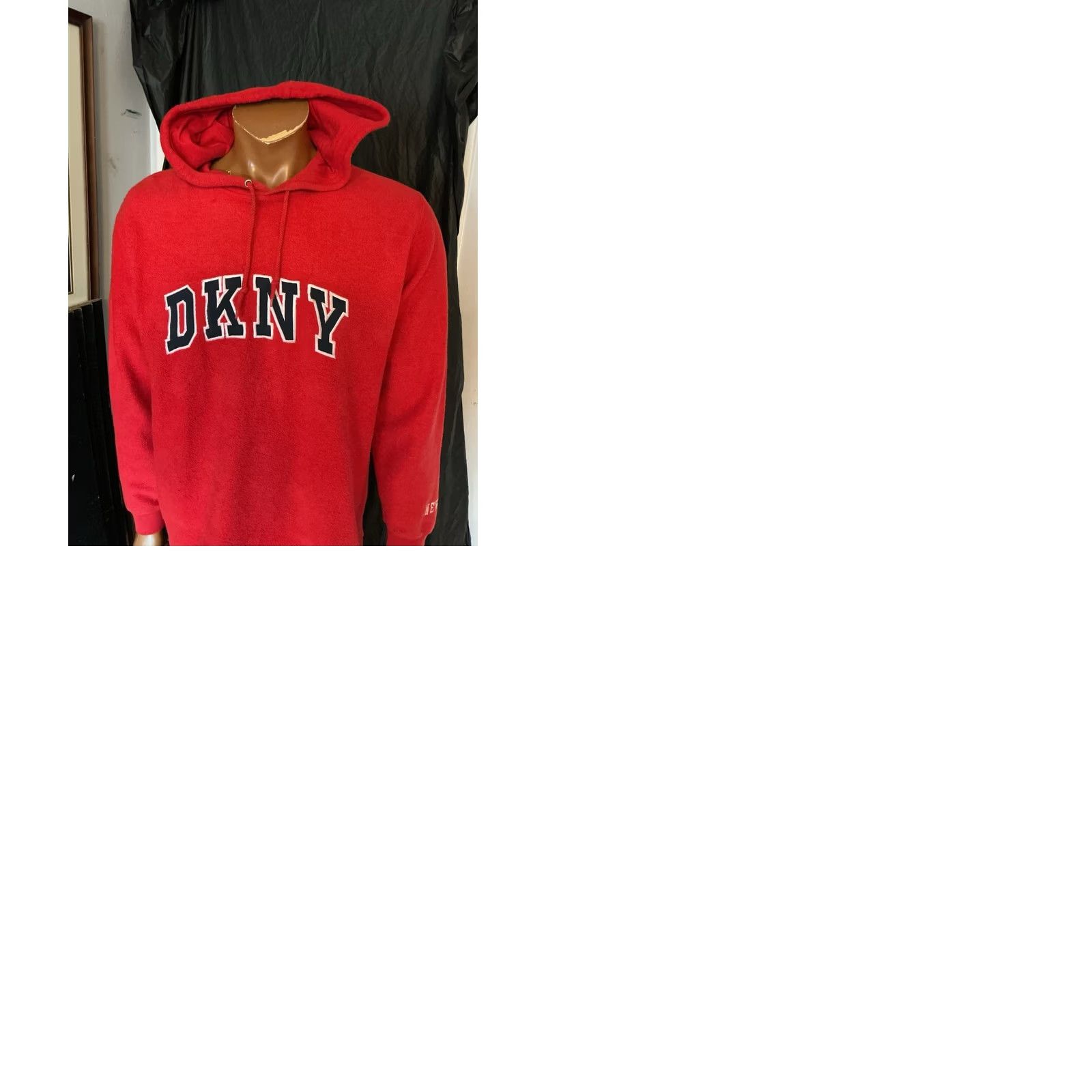 DKNY VINTAGE DKNY Donna Karen New York Pile Fleece Pullover Hoodie Shirt Sz S Red Mens 90s 80s Size US S / EU 44-46 / 1 - 9 Thumbnail
