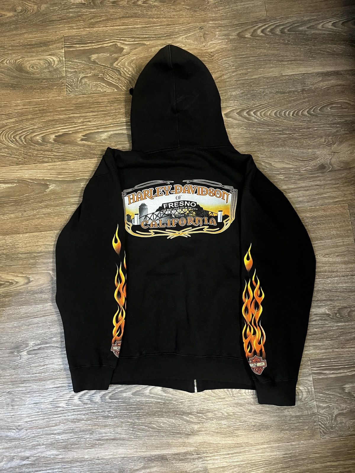 Harley Davidson Harley-Davidson Flame Zip-Up Hoodie 🔥 Size US L / EU 52-54 / 3 - 2 Thumbnail