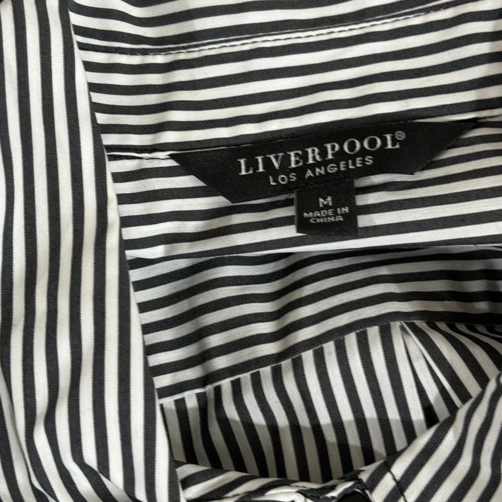 Other Liverpool Striped Button Down Shirt NWT Size M / US 6-8 / IT 42-44 - 4 Thumbnail