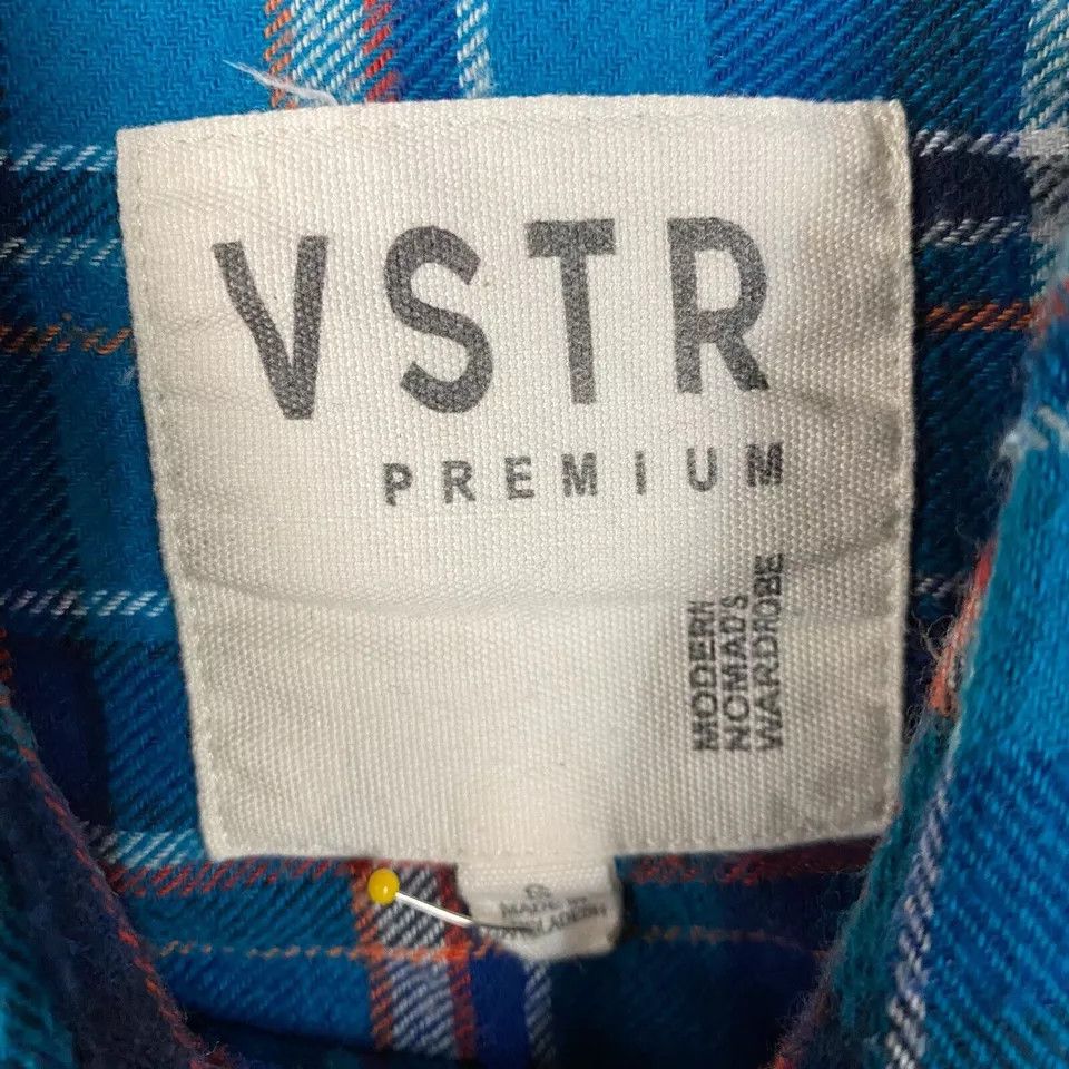 VSTR VSTR Flannel Men's Small Plaid Blue 100% Cotton Button Up S Size US S / EU 44-46 / 1 - 3 Thumbnail