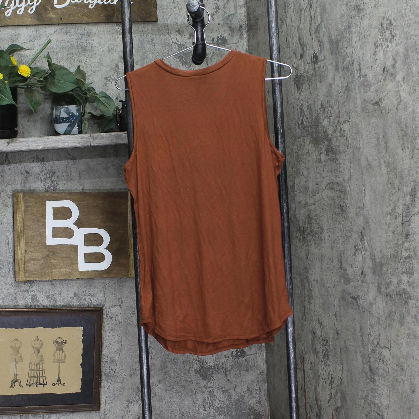 Other Nwt 24seven Comfort Apparel Knit V-neck Tank Top Brown L Size L / US 10 / IT 46 - 2 Thumbnail