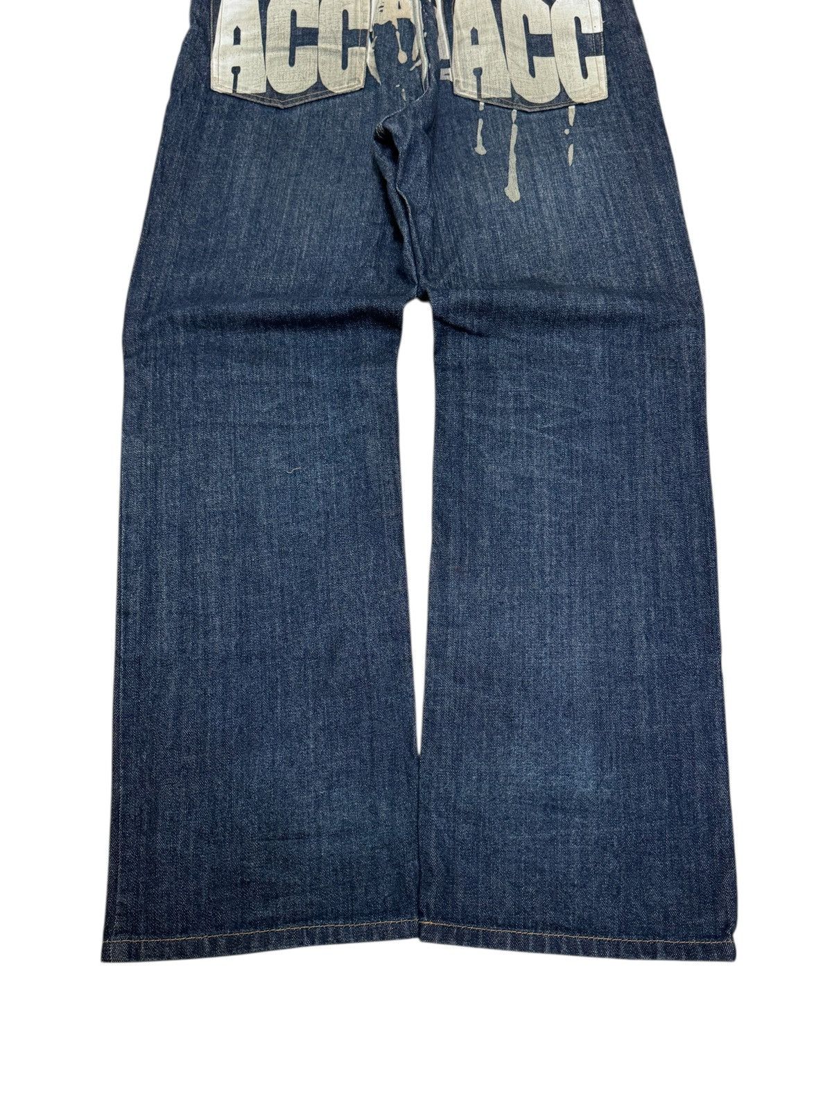Japanese Brand ACC Asian Can Controllerz Wide Leg Denim with Back Graphic Size US 35 - 13 Thumbnail