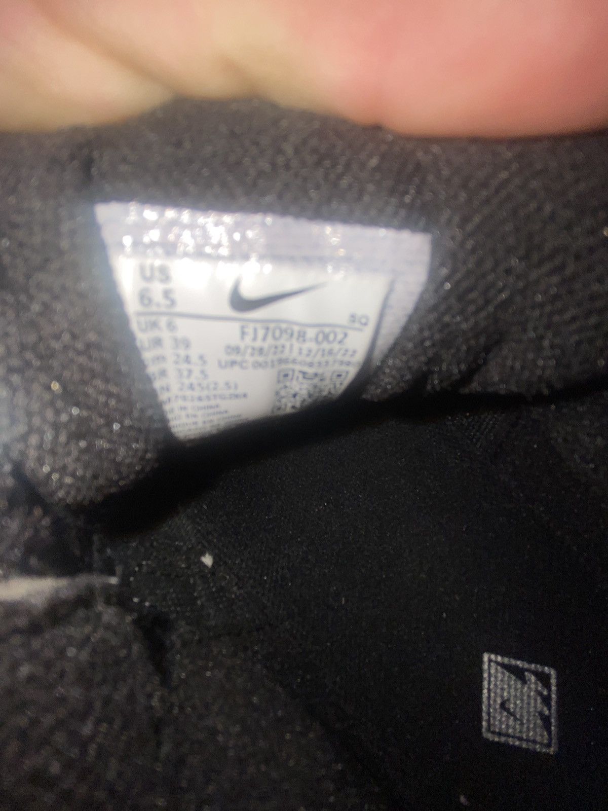Nike Air Humara QS ‘Black Metallic Silver’ Size US 6.5 / EU 39-40 - 7 Thumbnail