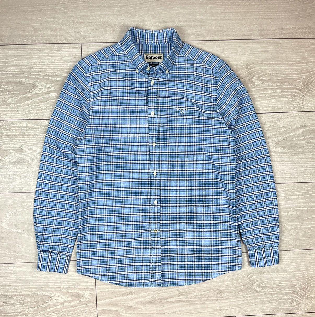 Barbour x4 Barbour Tailored Flannel Checkered Button Shirt M Size Size US M / EU 48-50 / 2 - 2 Thumbnail
