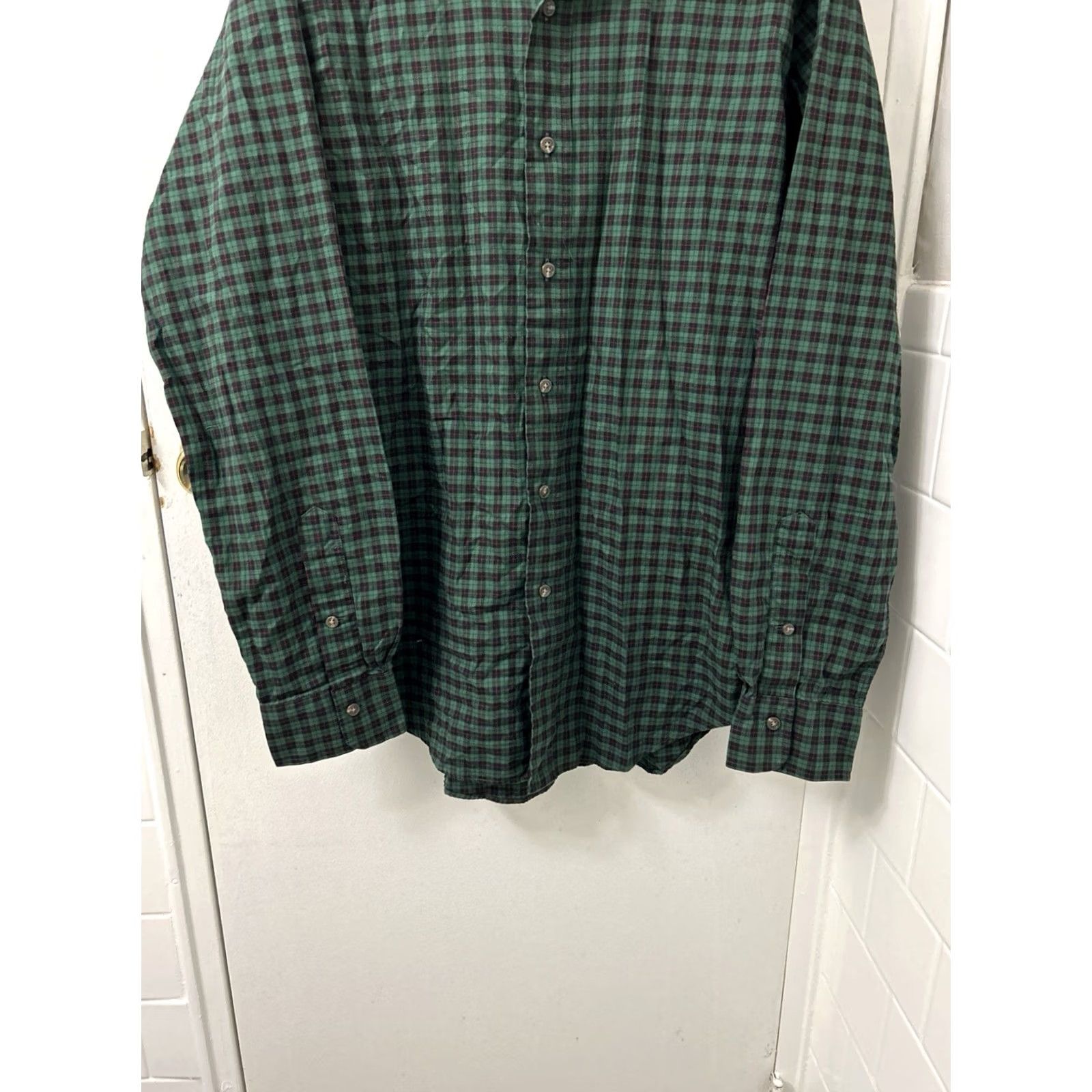 Polo Ralph Lauren Polo Ralph Lauren Shirt Mens M Green Black Plaid Gingham Button-Down L/S Regular Fit, Button Front Size US M / EU 48-50 / 2 - 3 Thumbnail