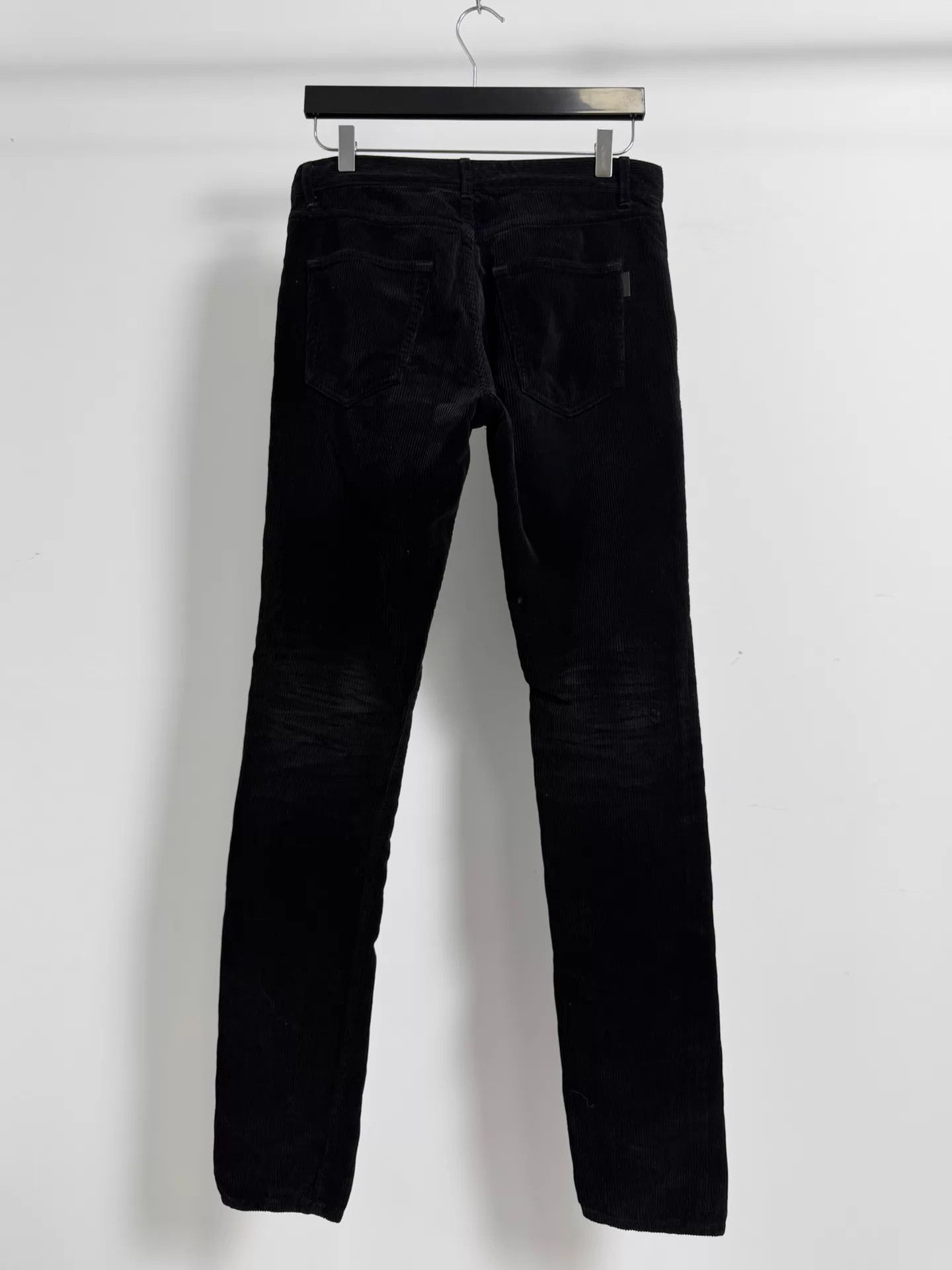 Saint Laurent Paris SLP15FW D02 Black Cord Cat Whisker Wash Jeans Size US 28 / EU 44 - 2 Thumbnail