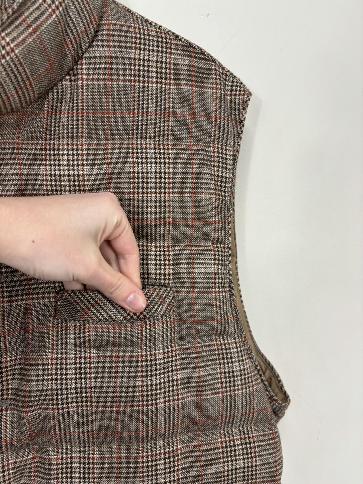 Strenstroms Stenstroms NWT Men’s Glen Check Padded Wool Down Vest Jacket Size US XXL / EU 58 / 5 - 6 Thumbnail