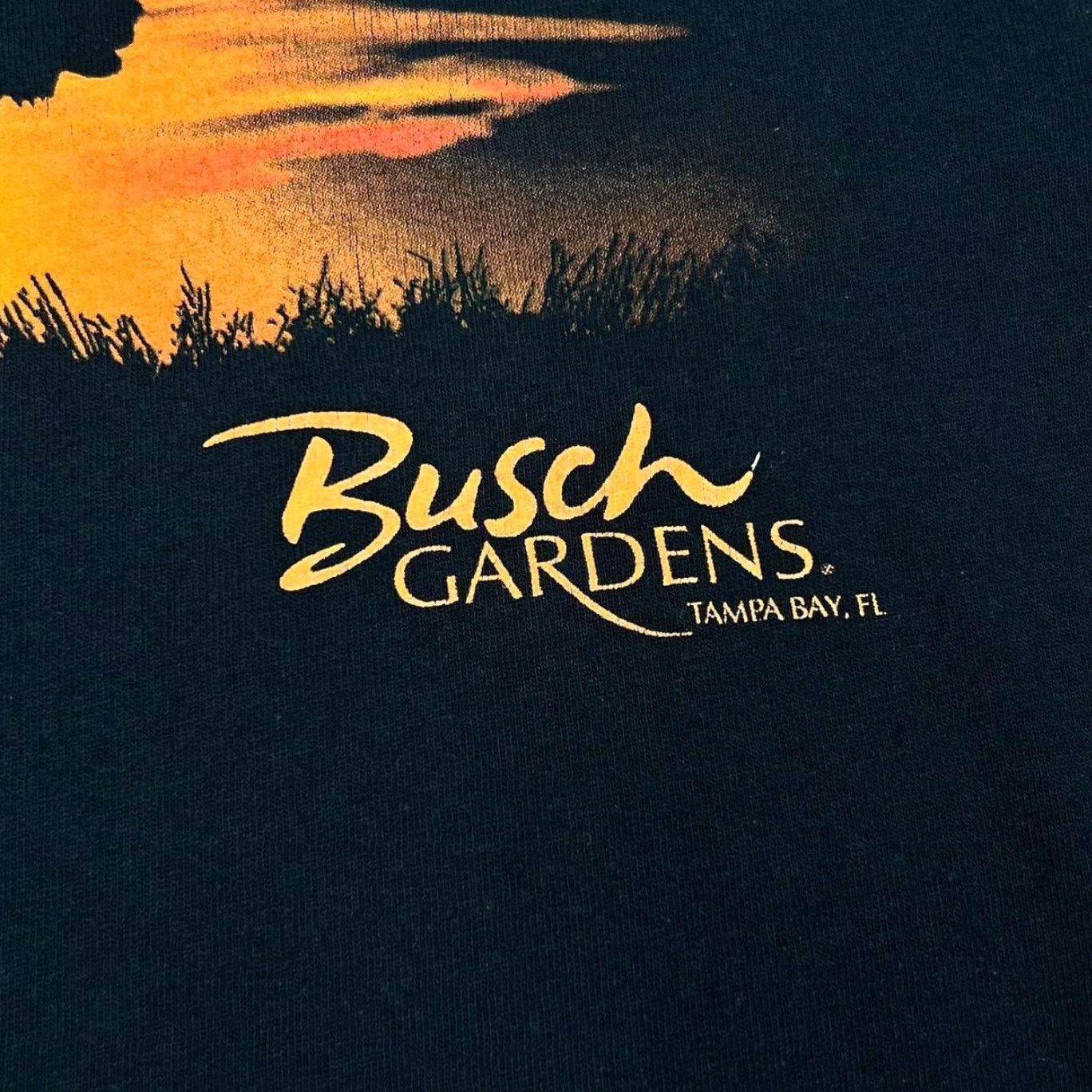 Fruit Of The Loom VINTAGE Busch Gardens Tampa Bay,FL Souvenir Graphic Black T-Shirt M Men Medium Shirt Graphic Print 00s Size US M / EU 48-50 / 2 - 4 Thumbnail