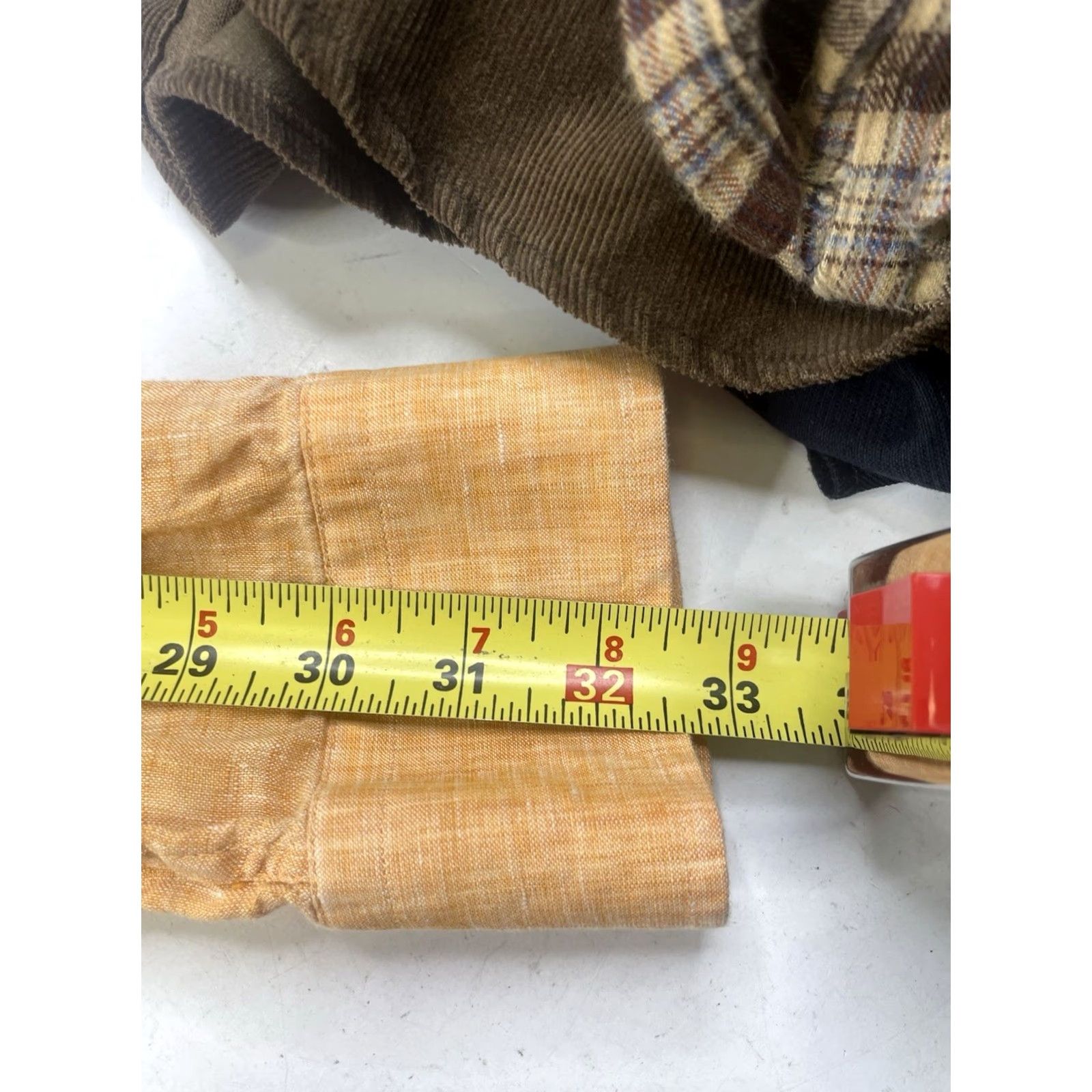 Vintage VINTAGE Hickey Freeman Orange Linen Button-Up Shirt Long Sleeve Men's L Casual Size US L / EU 52-54 / 3 - 6 Thumbnail