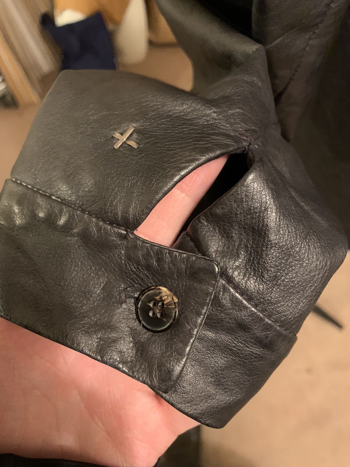 Ma+ Ma+ Leather Shirt EU42 Size US XS / EU 42 / 0 - 7 Thumbnail