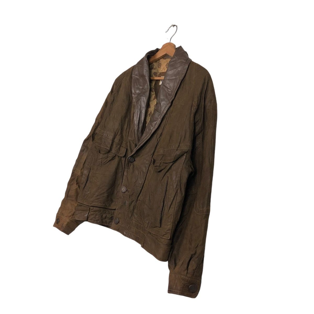 Vintage 🔥VINTAGE BOMBER LEATHER JACKET MAFFEI VERA PELLE ITALY Size US M / EU 48-50 / 2 - 4 Thumbnail