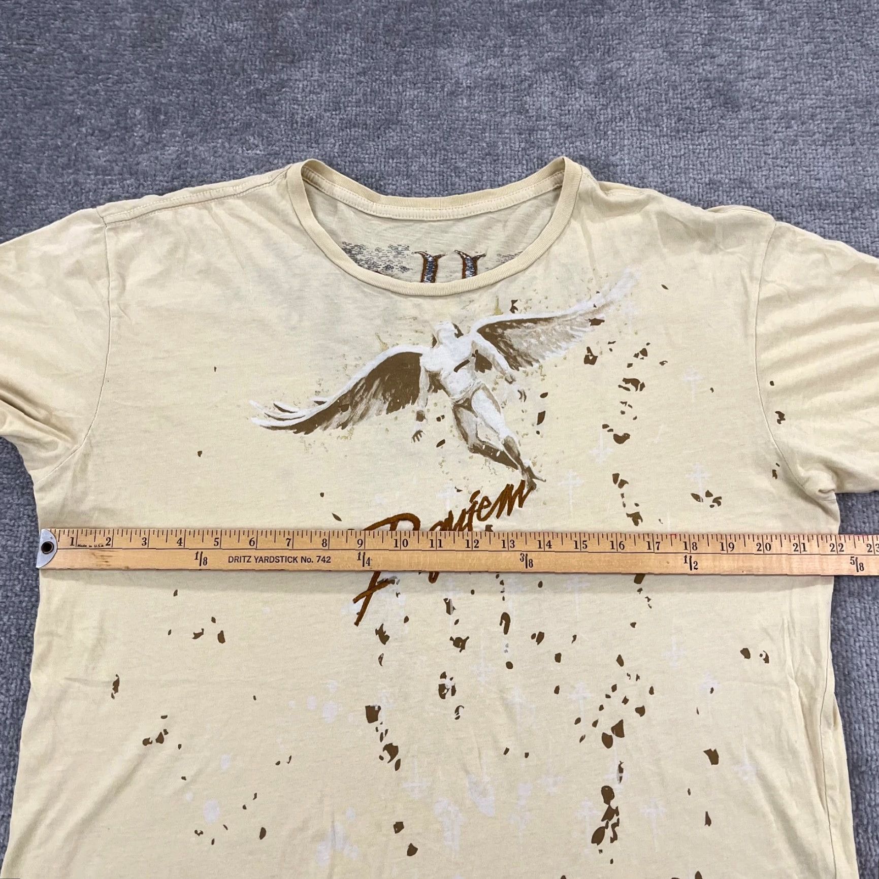 Pelle Pelle PELLE PELLE Shirt Mens XL Cream Tan Graphic Print Logo Hip Hop Streetwear Classic Fall Spring Summer Winter Hip Hop Mens XL Brand Pelle Pelle Size US XL / EU 56 / 4 - 6 Thumbnail
