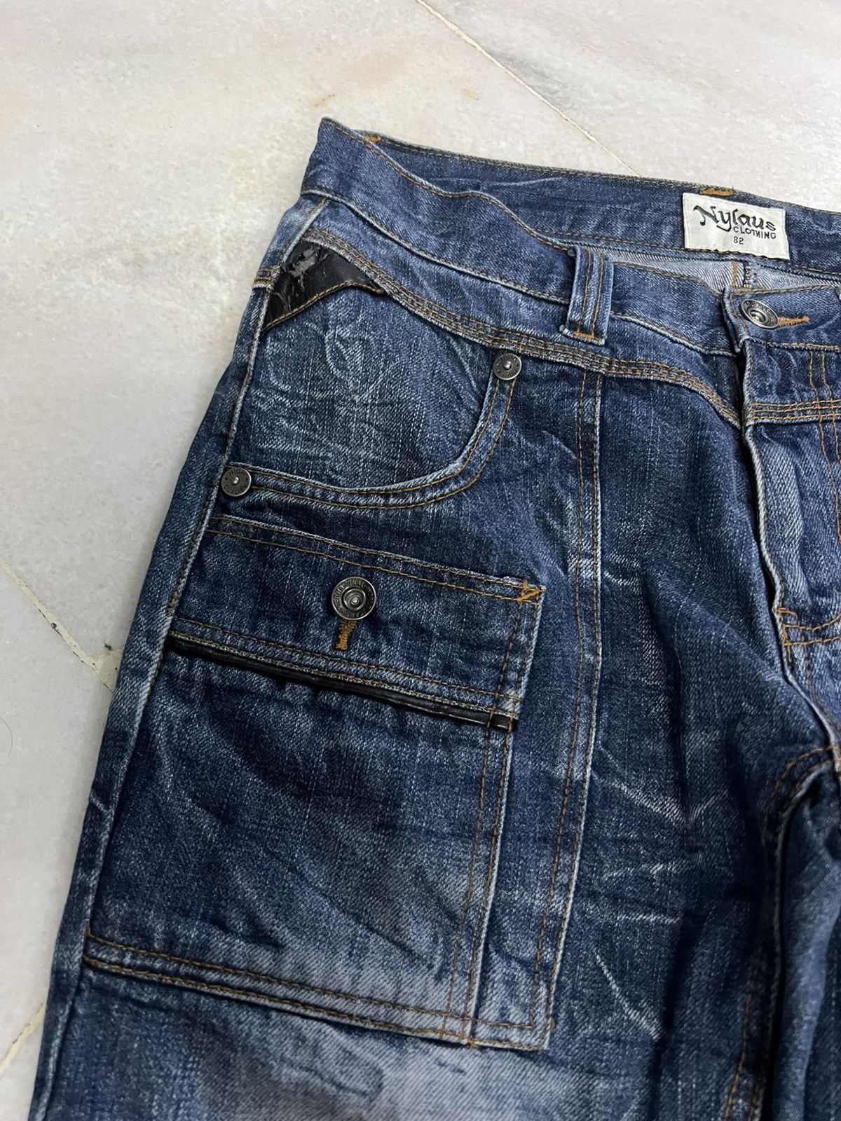 If Six Was Nine × Japanese Brand 💥Vintage 90’s Style Nylaus Clothing Bushpants Clawmark Jean Size US 30 / EU 46 - 6 Thumbnail