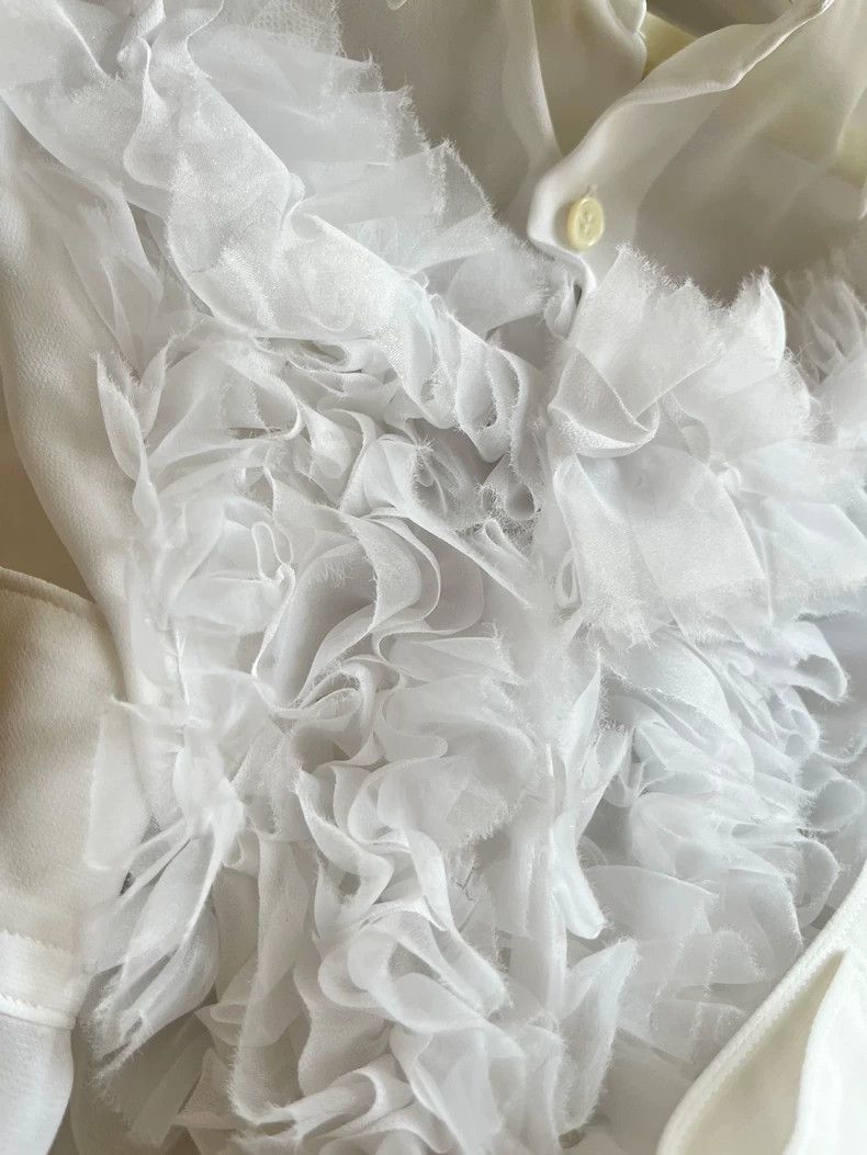 Comme des Garcons Comme Des Garcons Bouquet of flowers pinched white shirt Size XS / US 0-2 / IT 36-38 - 7 Thumbnail