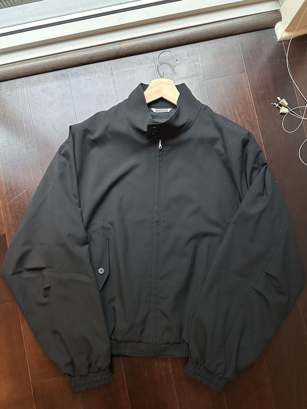 Auralee Hard Twist Wool Double Face Check Blouson | Grailed