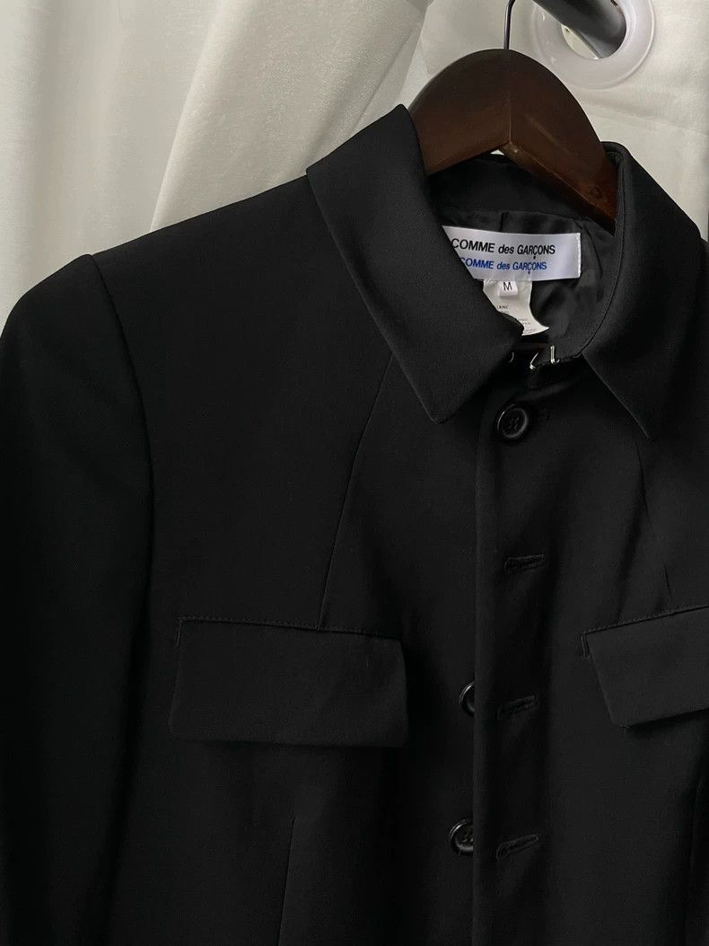 Comme des Garcons Comme des Garçons Black wool pleated long-sleeved jacket Size M / US 6-8 / IT 42-44 - 2 Thumbnail