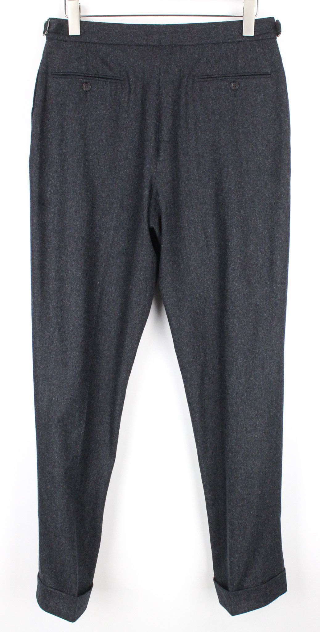 Suitsupply LA SPALLA UK38R Grey Circular Wool Flannel Suit 73386 Size 38R - 13 Thumbnail