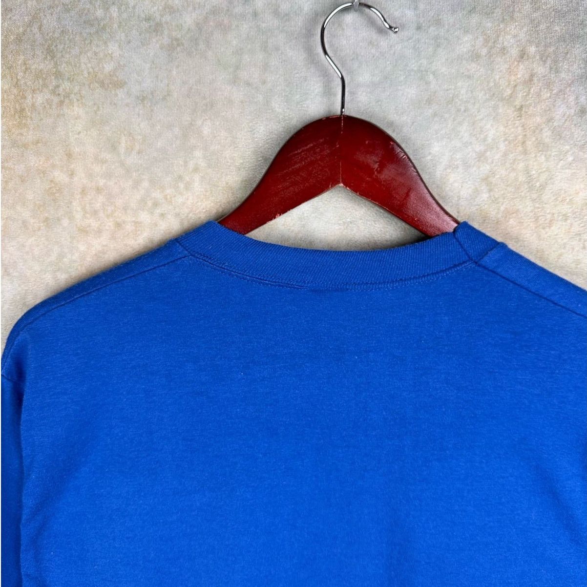 DC Comics × Russell Athletic × Vintage Vintage 80s DC Comics Superman T Shirt Sz L Blue USA Made Size US L / EU 52-54 / 3 - 8 Thumbnail