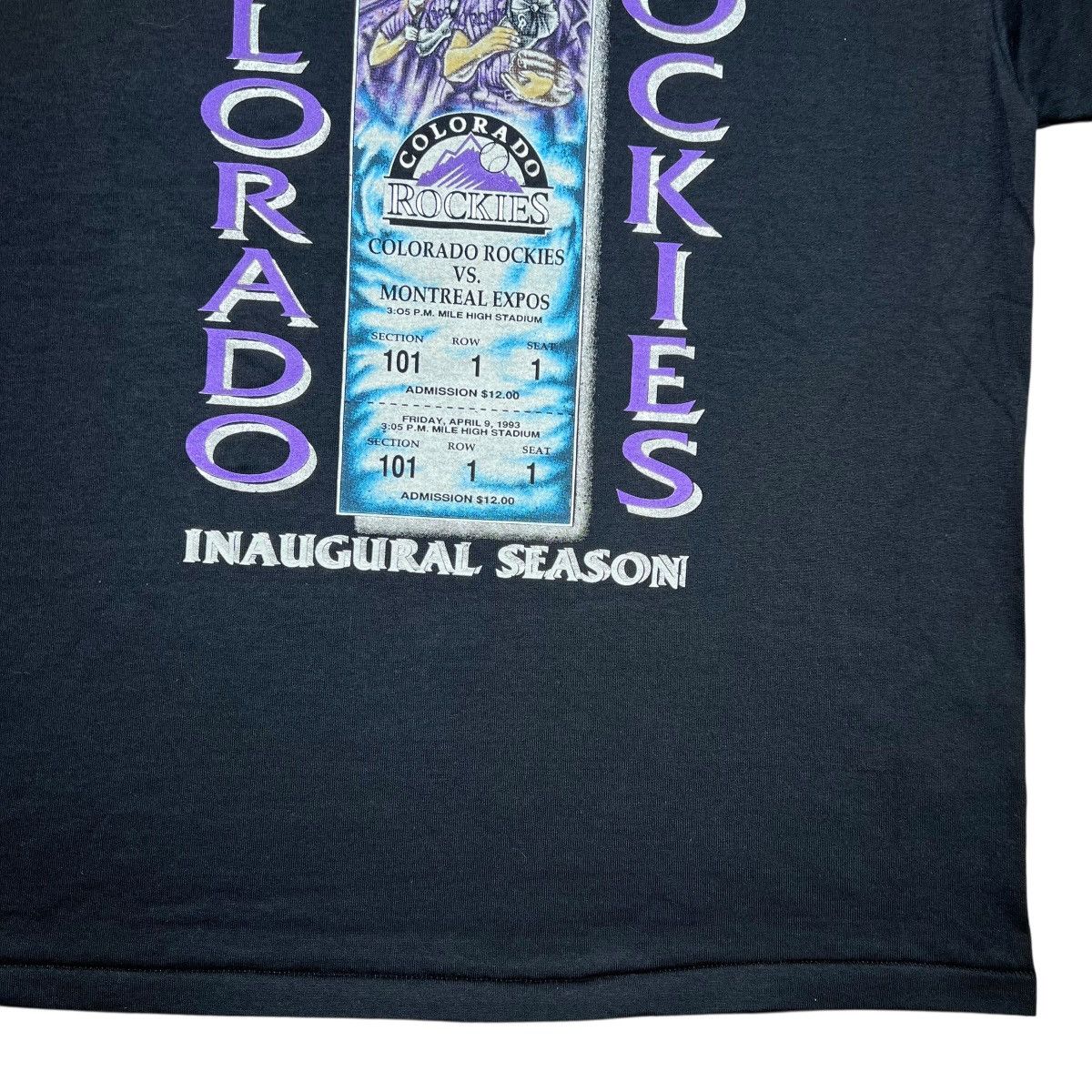 MLB 1993 MLB Colorado Rockies Opening Day Inaugural Season Tee Size US XL / EU 56 / 4 - 7 Thumbnail