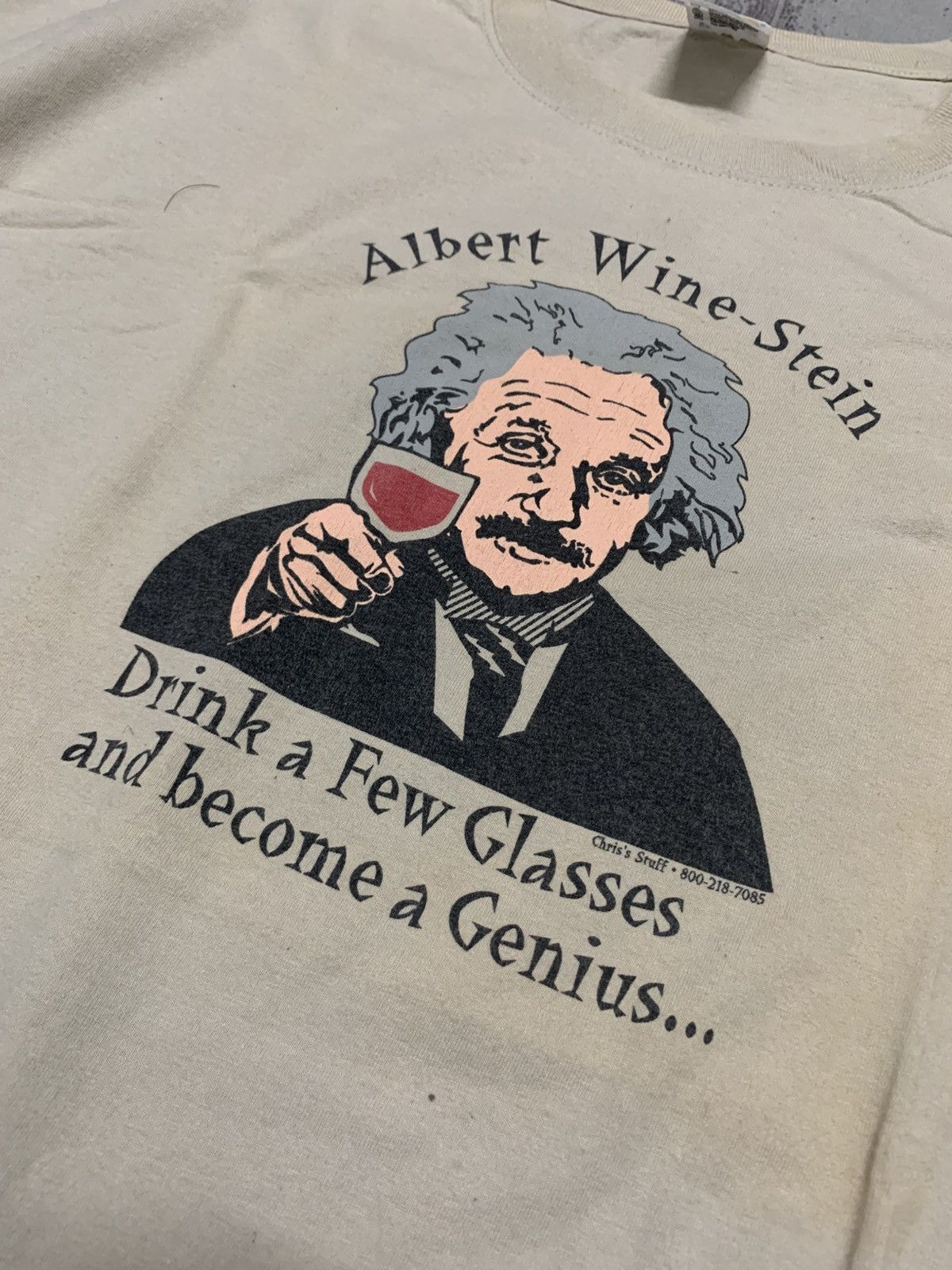 Vintage Vintage Albert Einstein Parody T Shirt XL Size US XXL / EU 58 / 5 - 3 Thumbnail