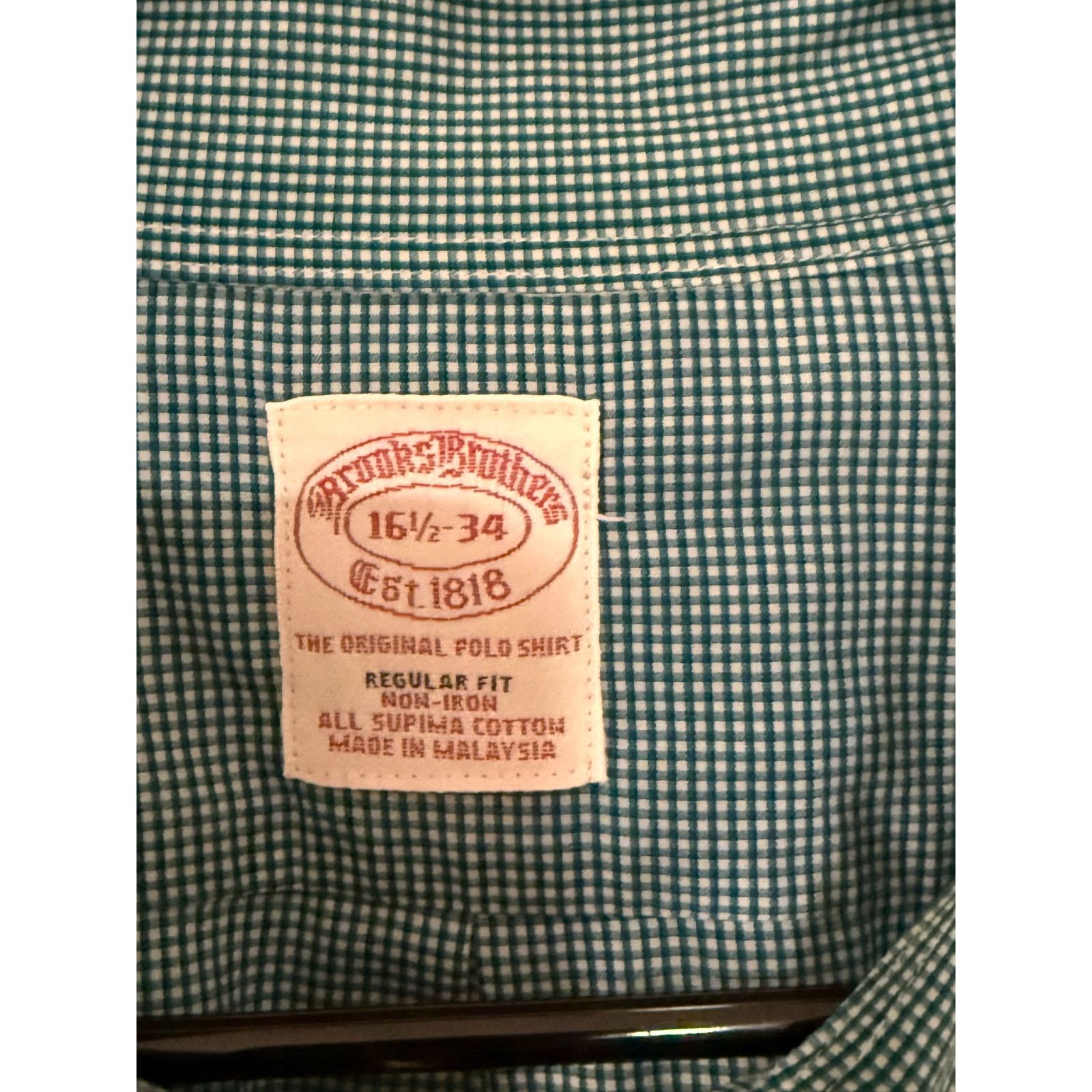 Brooks Brothers Brooks Brothers Blue Patterned Button-Up Shirt 16 1/2 - 34 Size US M / EU 48-50 / 2 - 4 Thumbnail