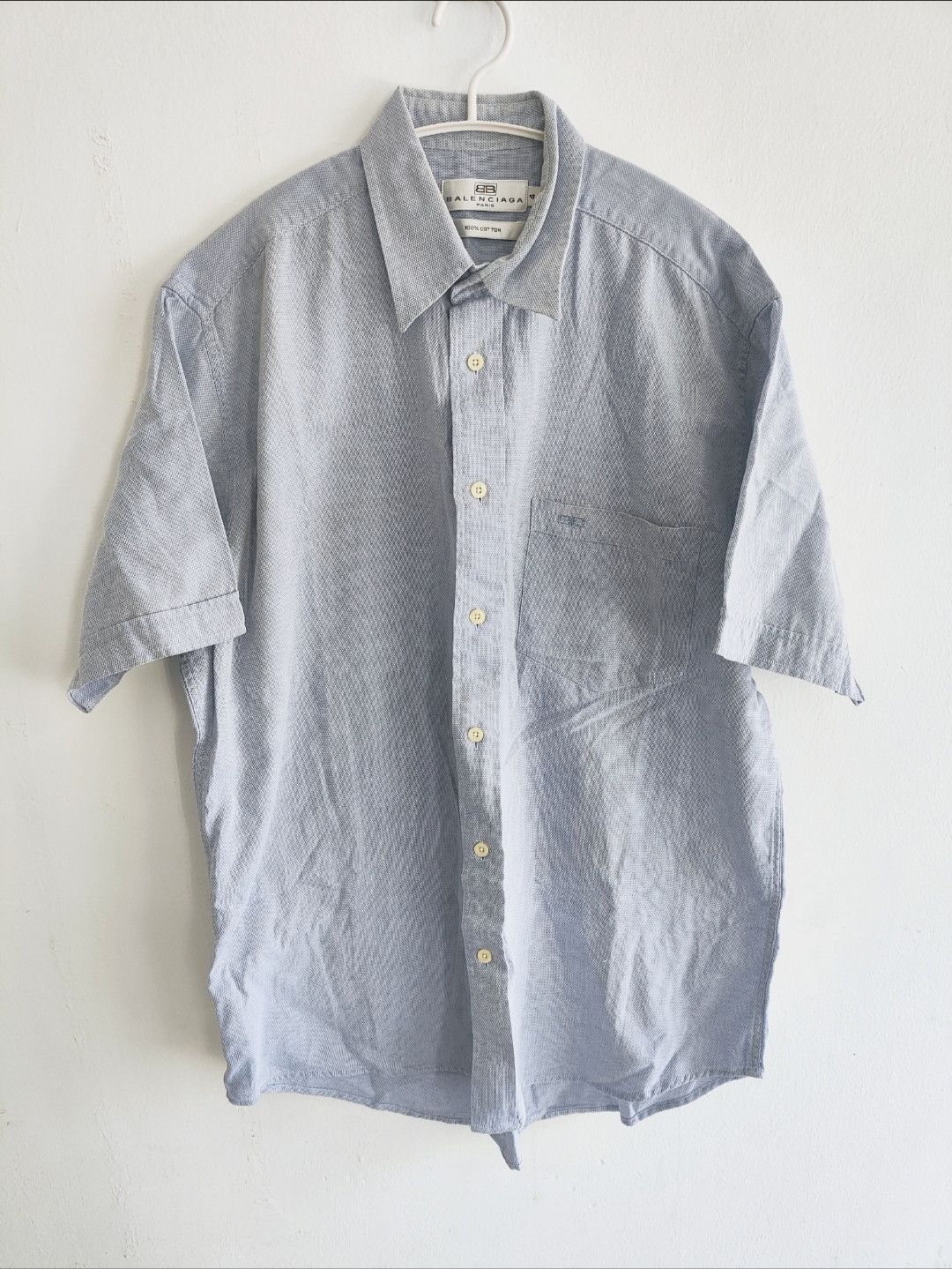 Balenciaga Archive baby blue polo shirt Size US XL / EU 56 / 4 - 1 Thumbnail