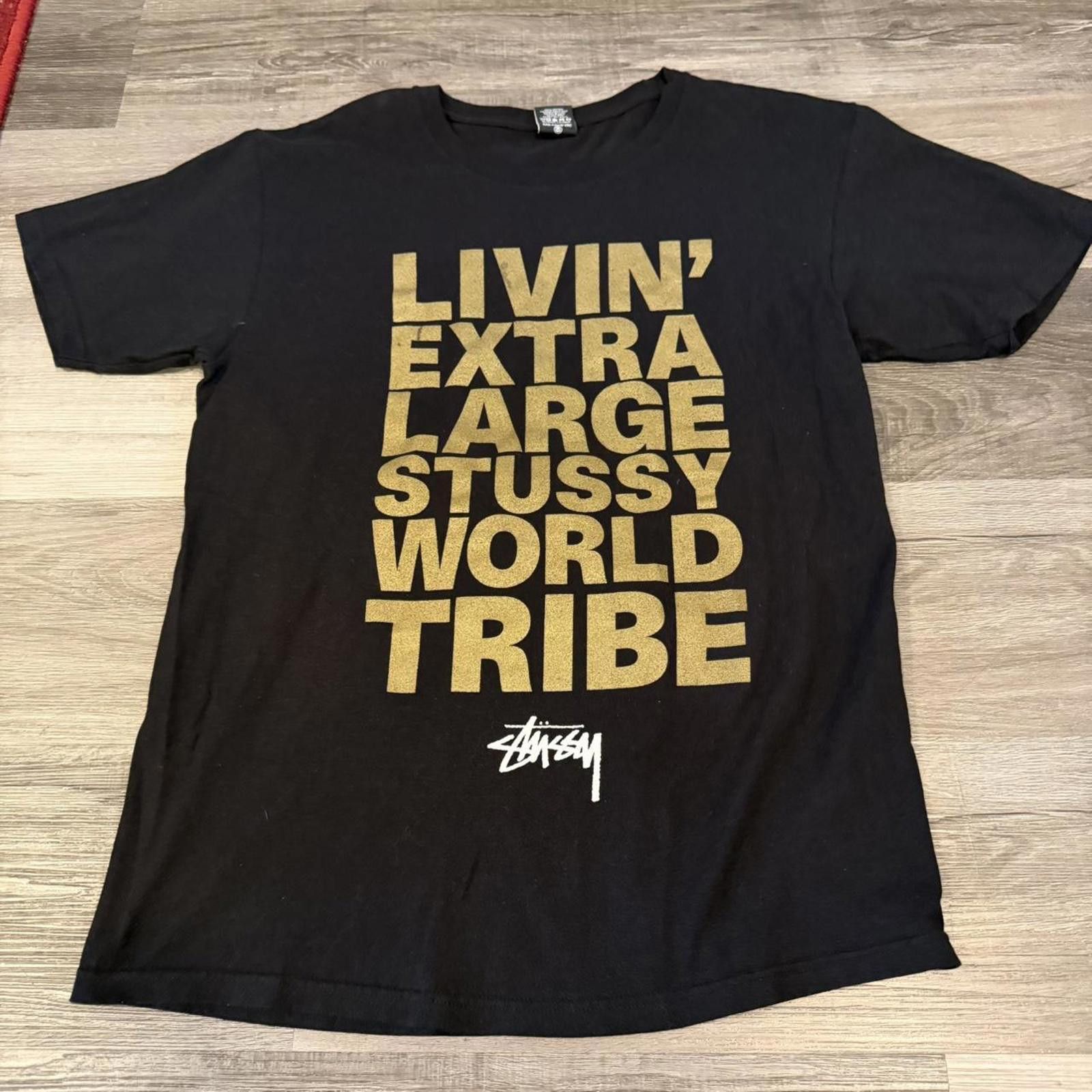Stussy stussy livin extra large stussy world tribe t shirt M Size US M / EU 48-50 / 2 - 2 Thumbnail